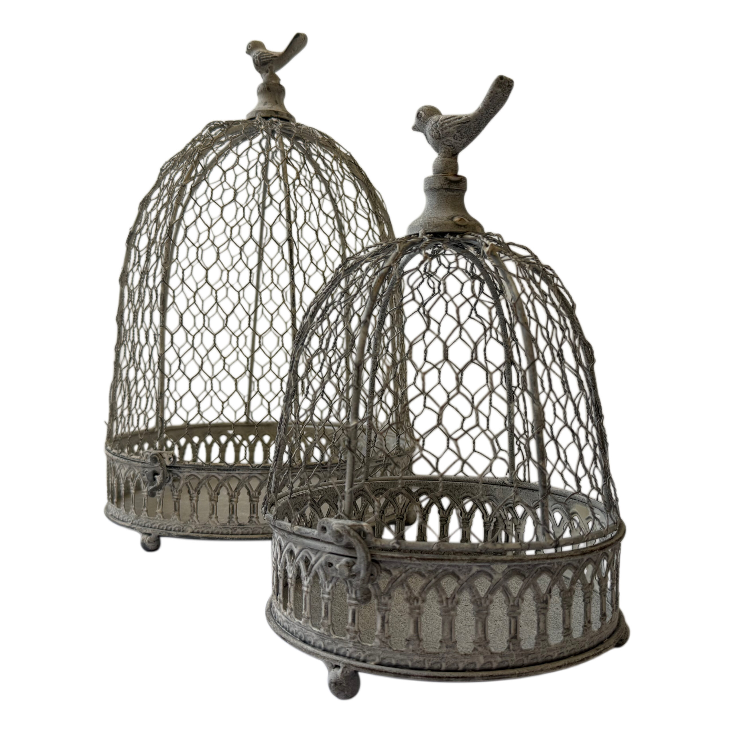 Juego de candelabro estilo jaula de metal set/2 - Imagen 3