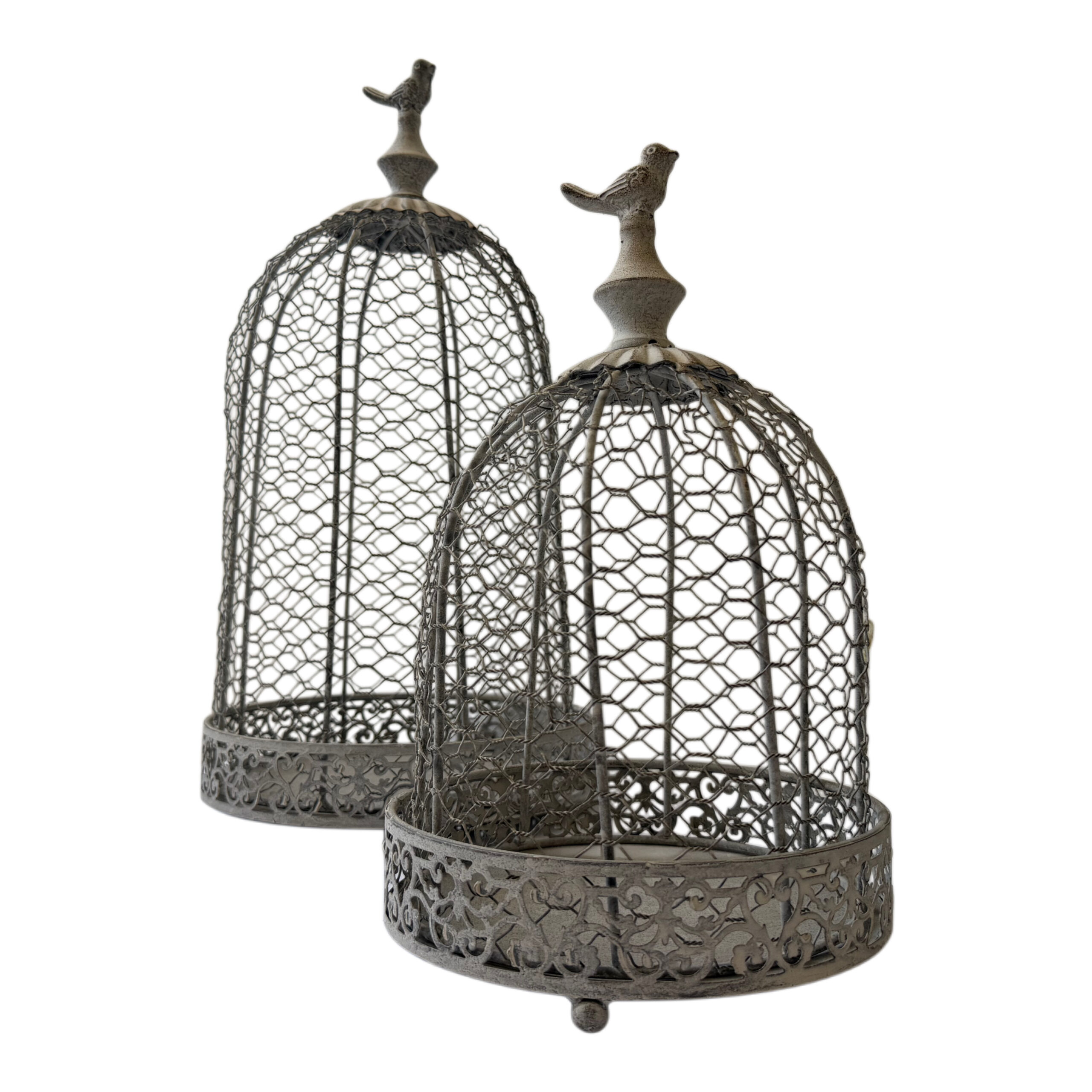 Juego de candelabro estilo jaula de metal set/2 - Imagen 3