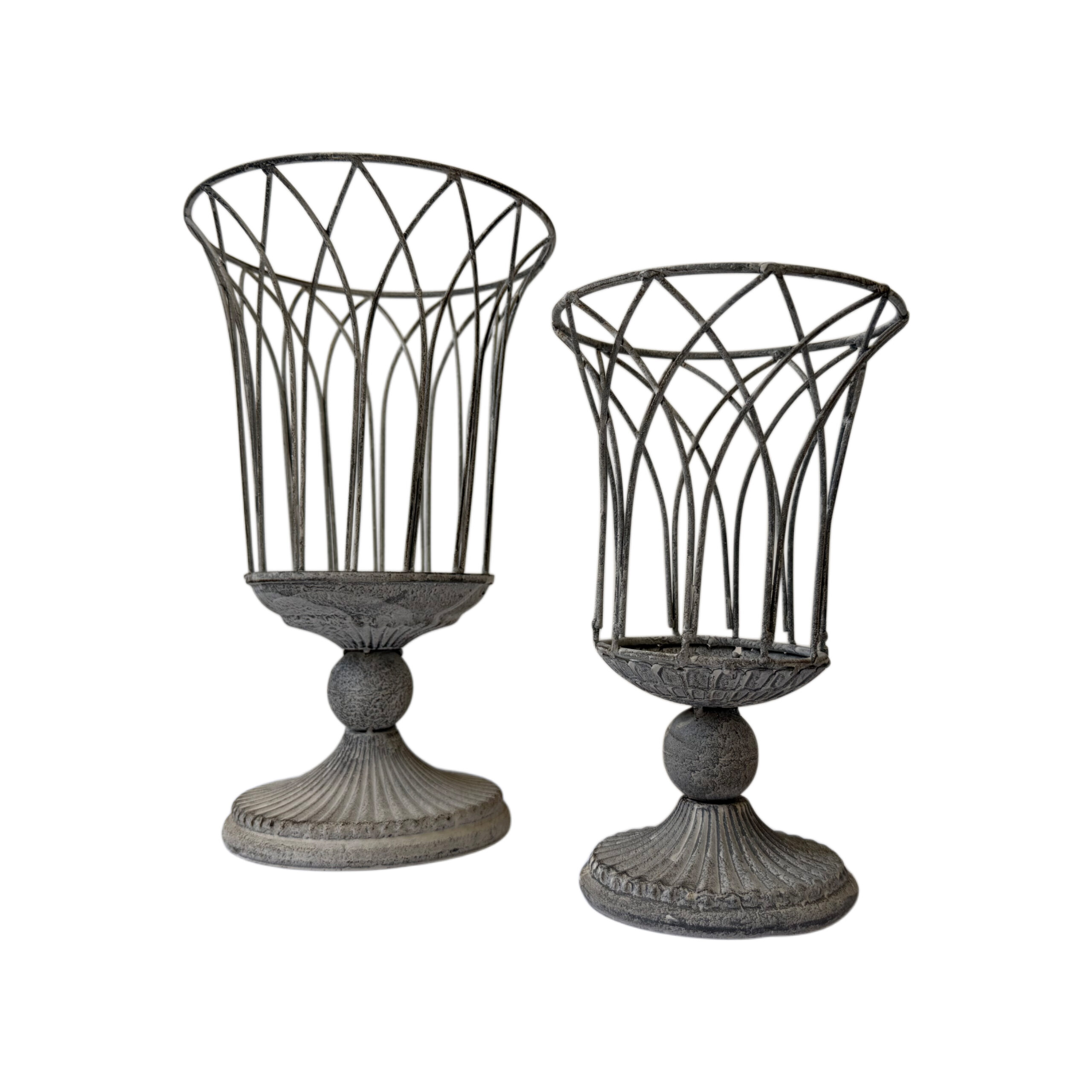 Juego de portamacetas de metal estilo copa set/2