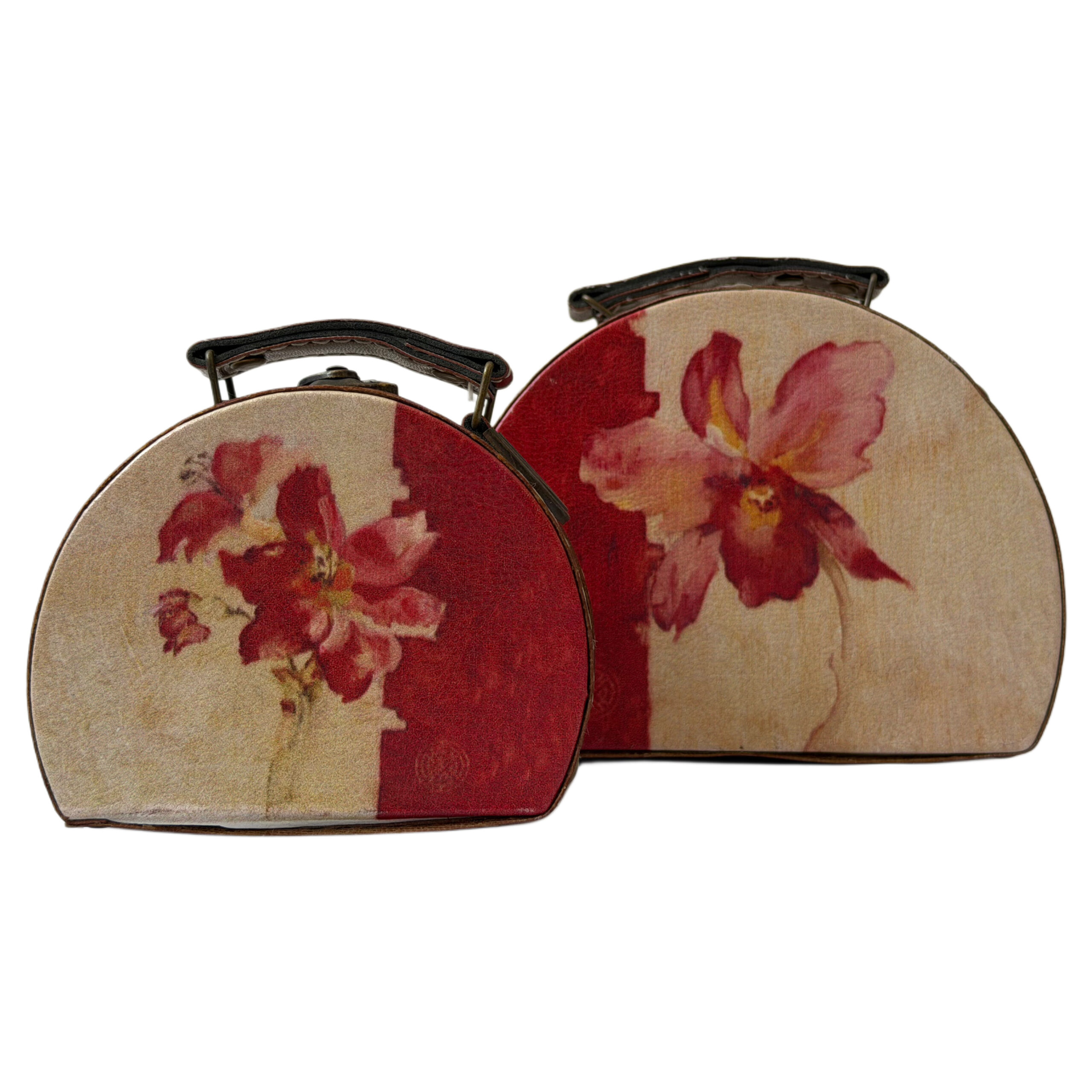 Juego de cajas decorativas con diseño de flor set/2