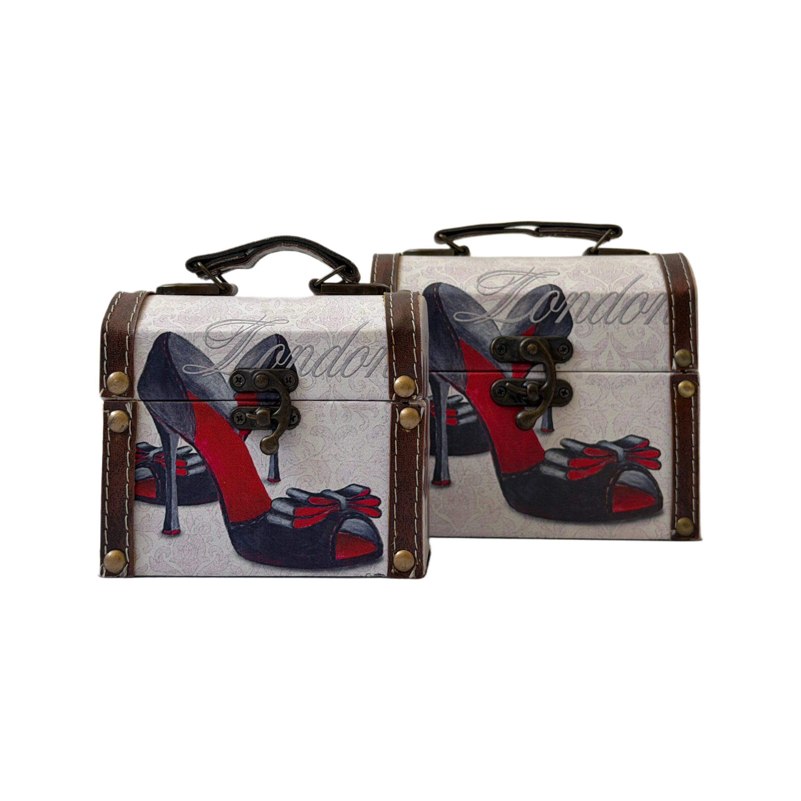 Juego de cajas decorativas con diseño de zapatilla set/2
