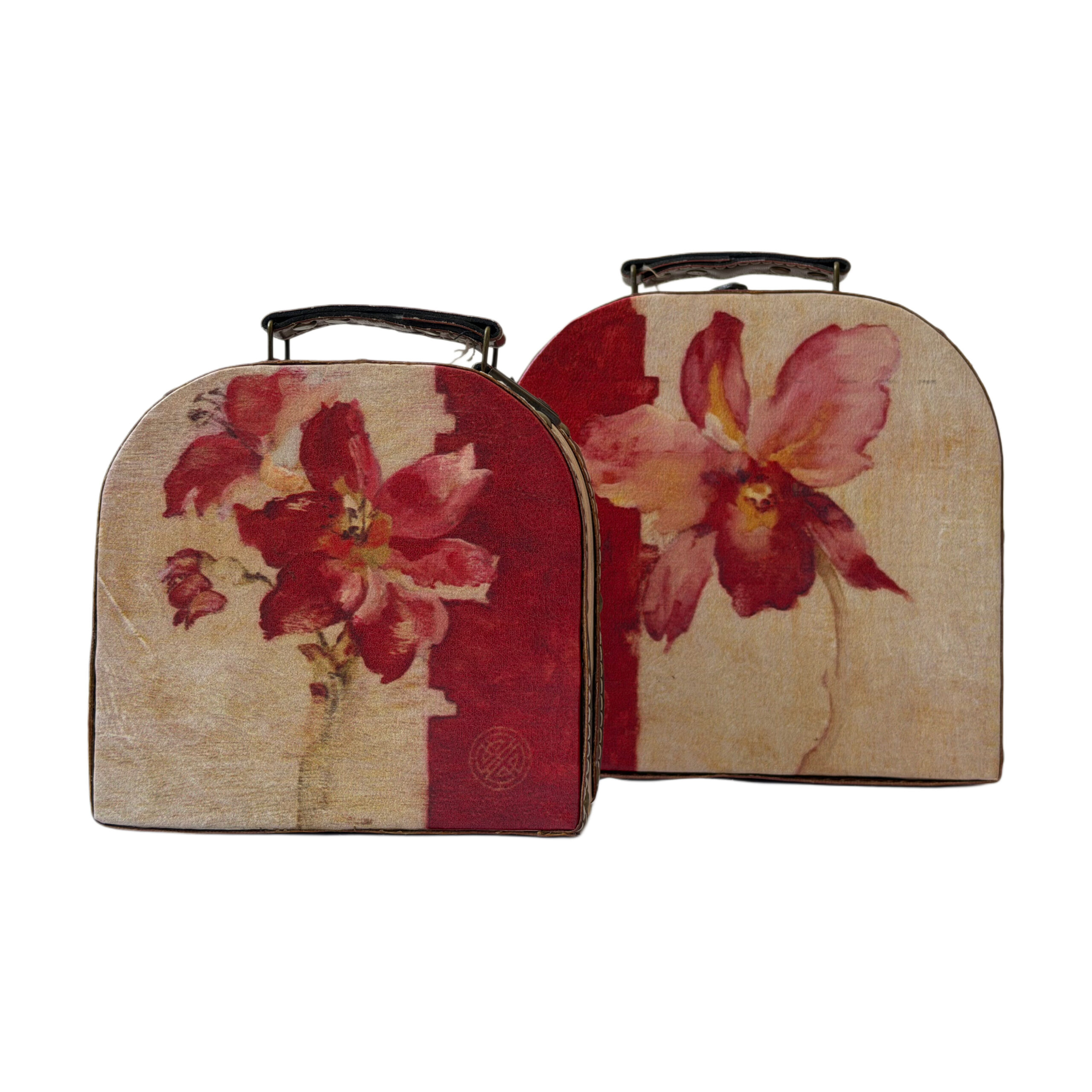 Juego de cajas decorativas con diseño de flor set/2