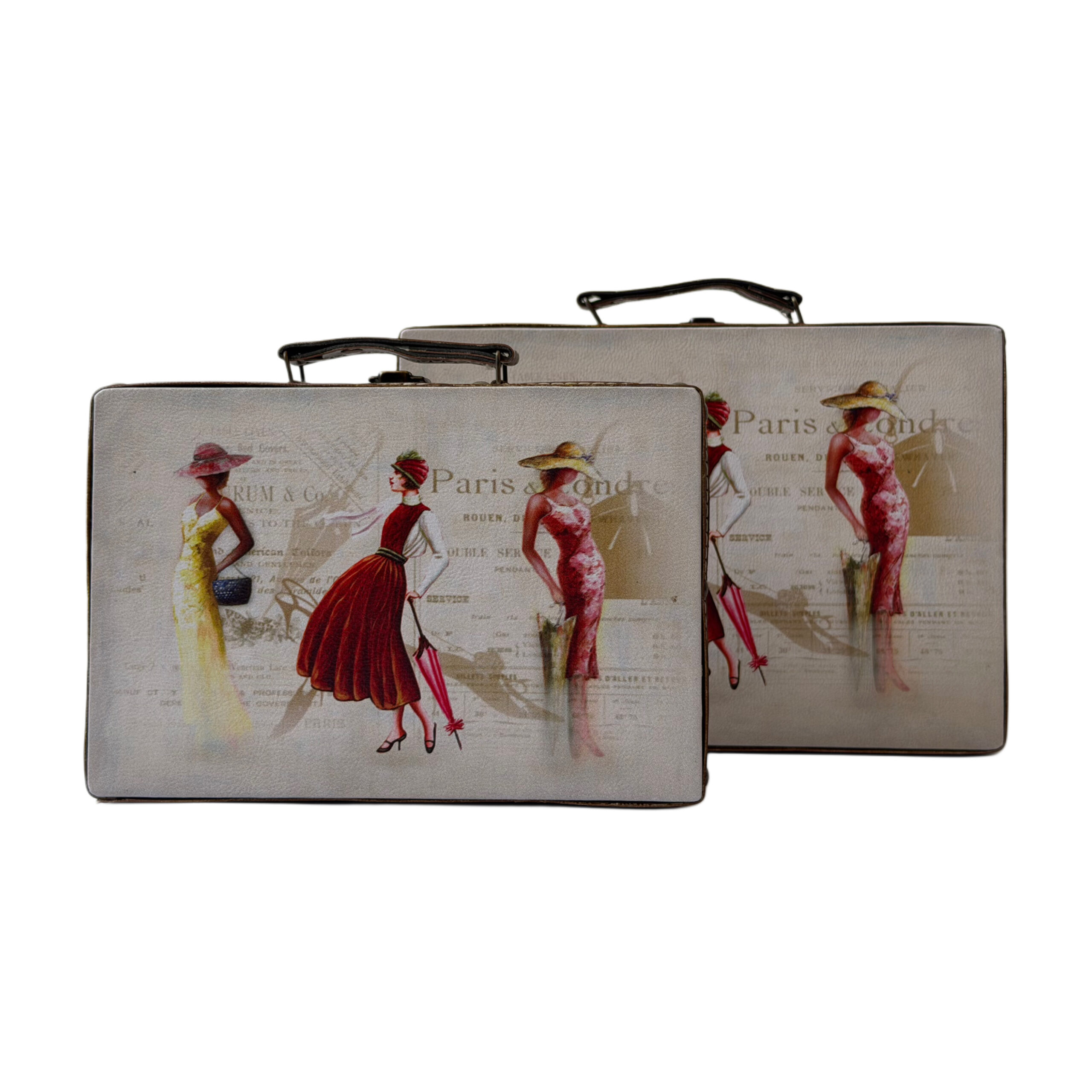 Juego de cajas decorativas con diseño de mujeres set/2