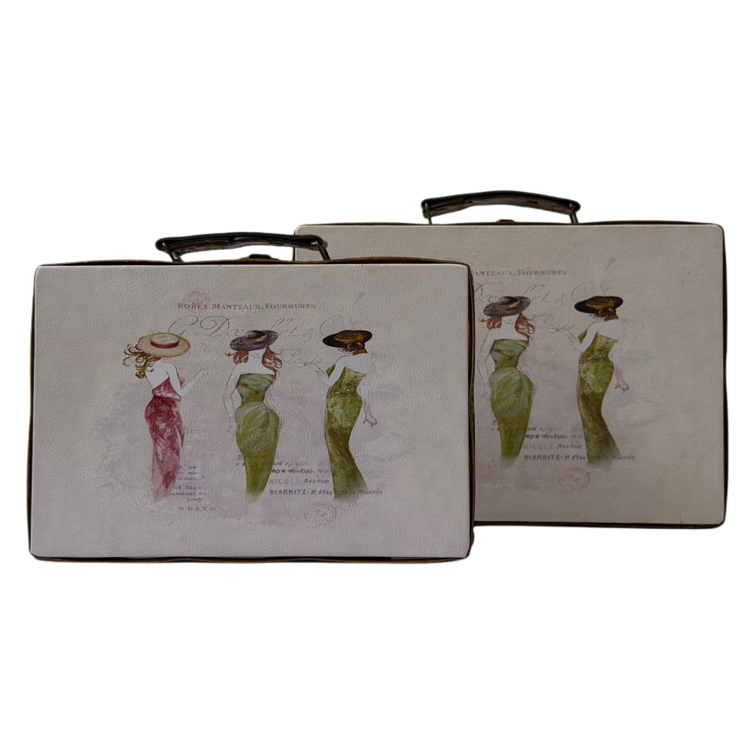Juego de cajas decorativas con diseño de mujeres set/2