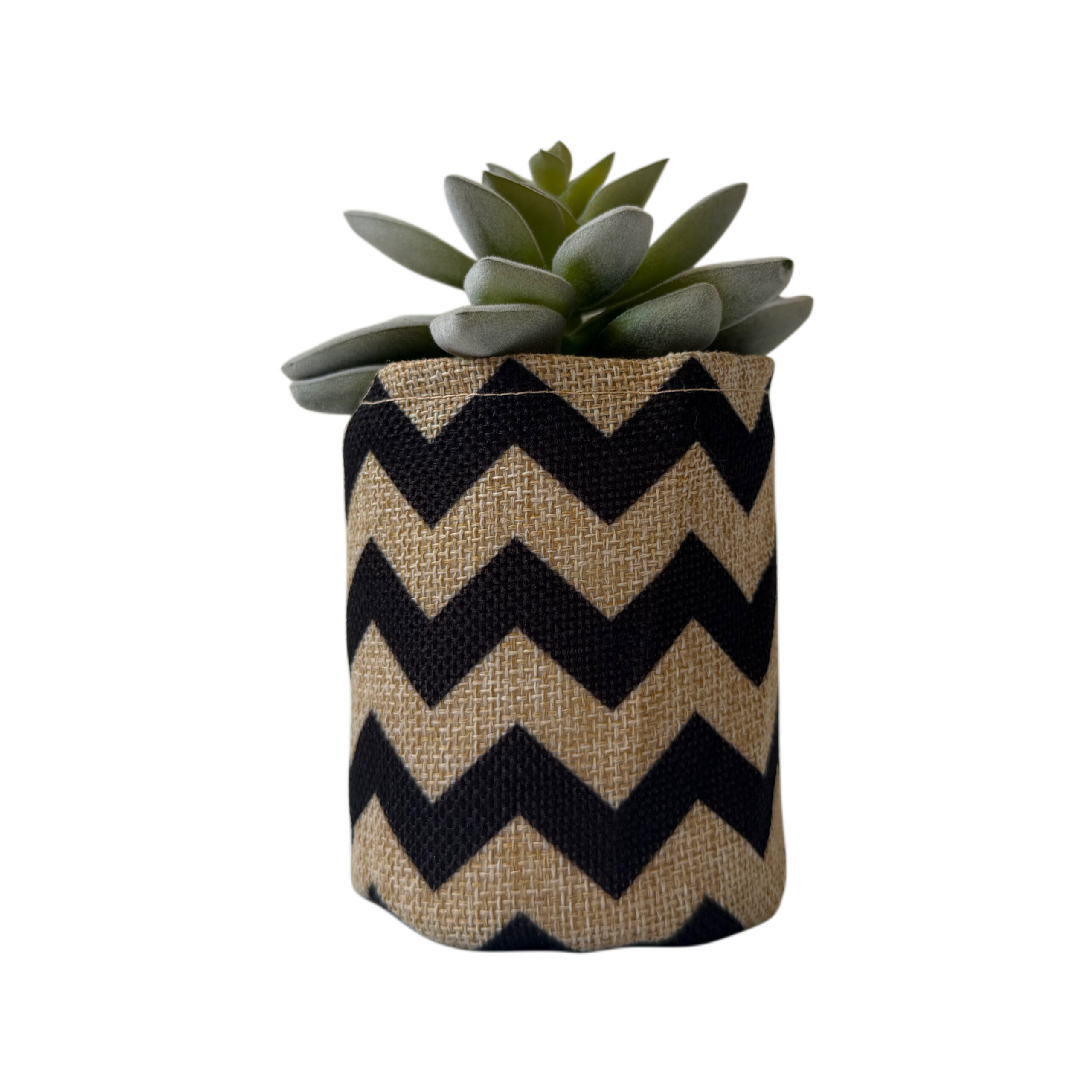 Suculenta artificial con base de tela