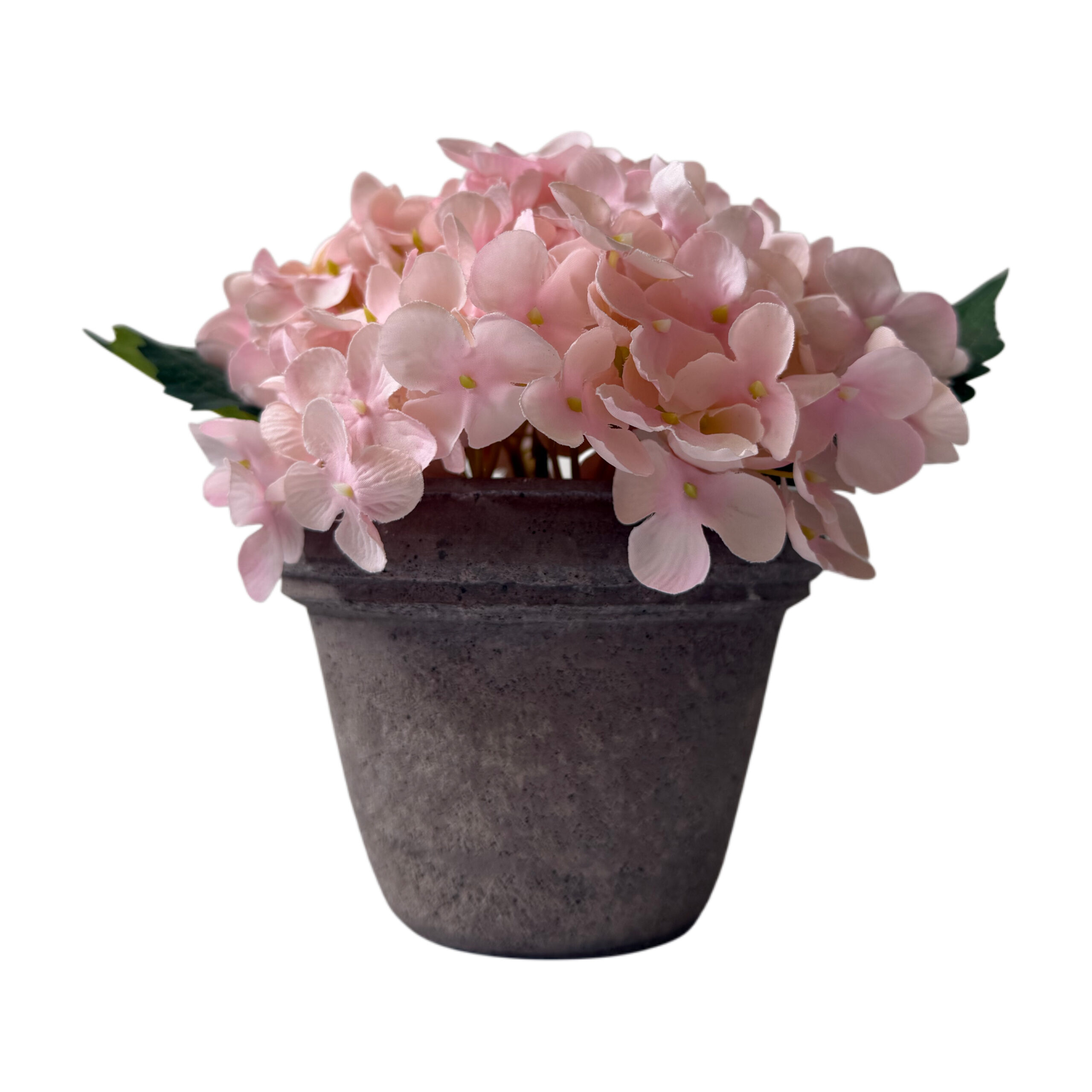 Flor artificial con base de cemento