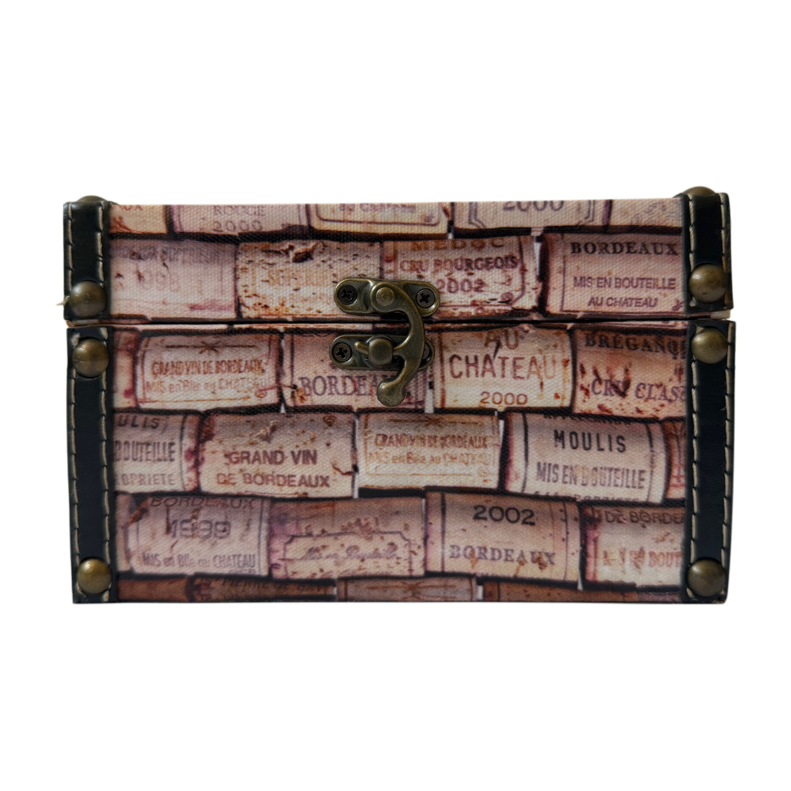 Caja decorativa con diseño de corchos