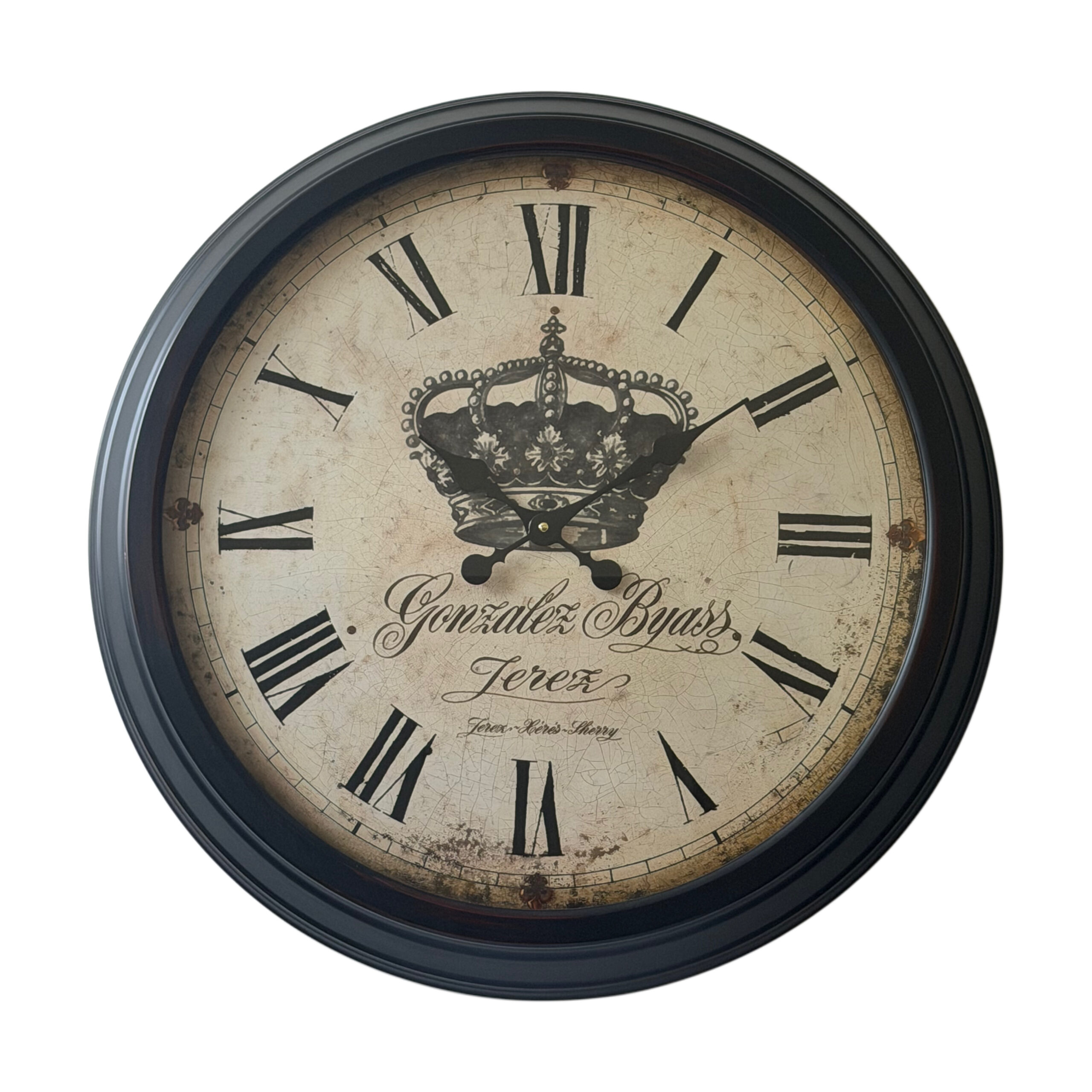 Reloj de pared con diseño de corona