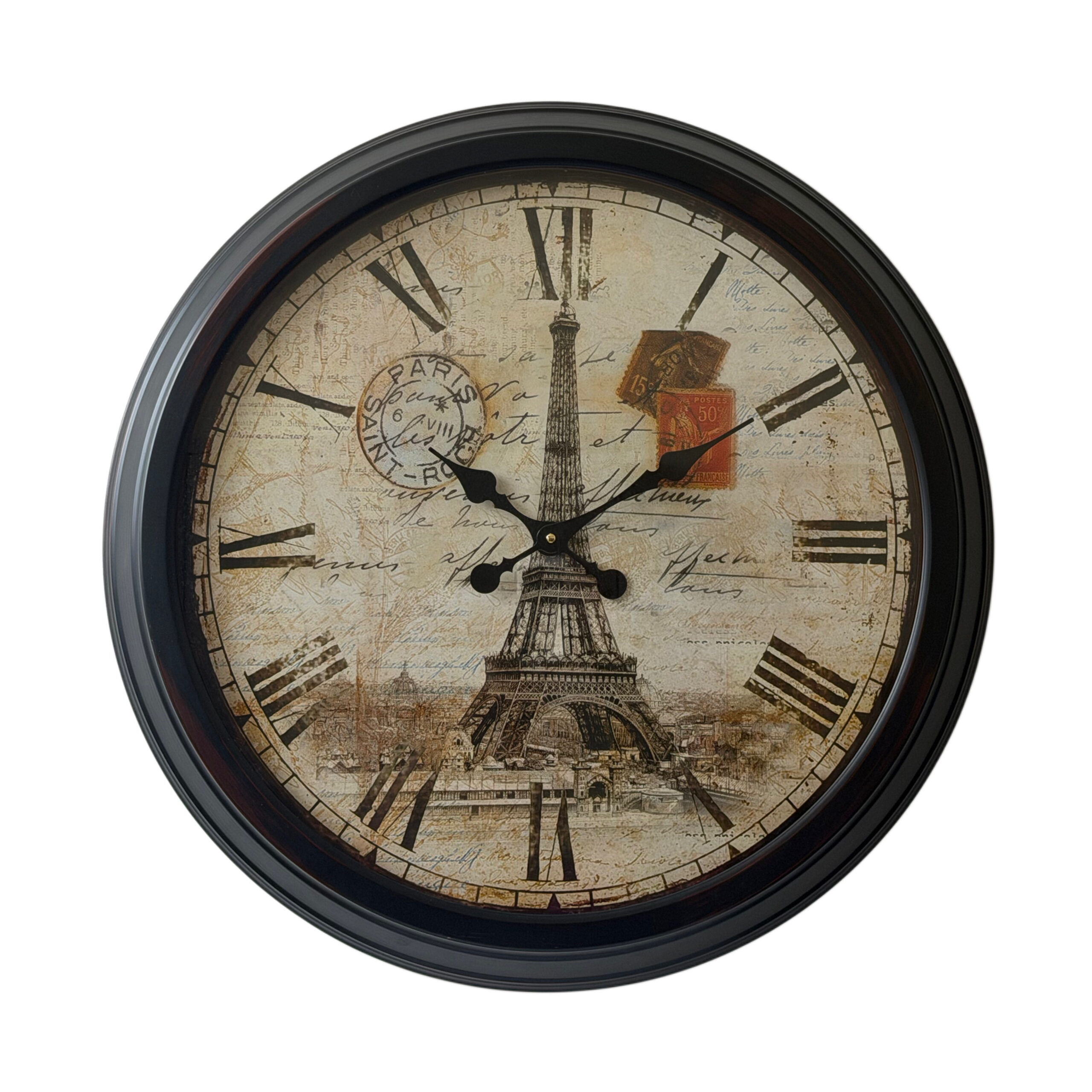 Reloj de pared con diseño de París