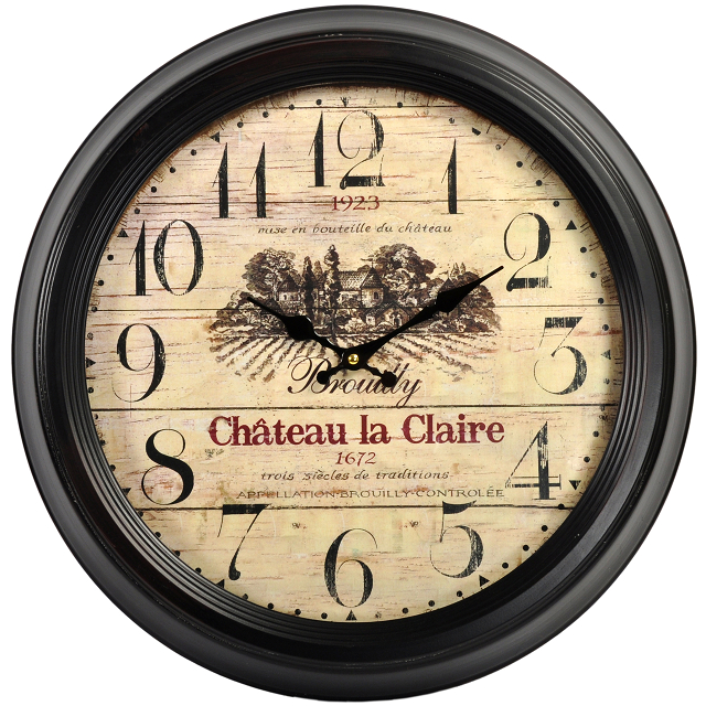 Reloj de pared con diseño de Chateau