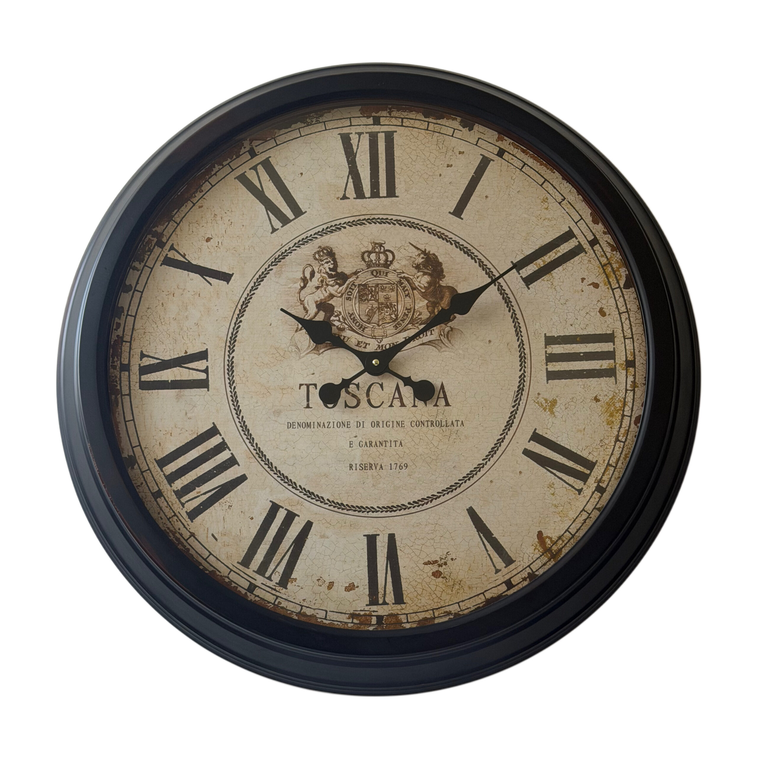 Reloj de pared con diseño de Toscana