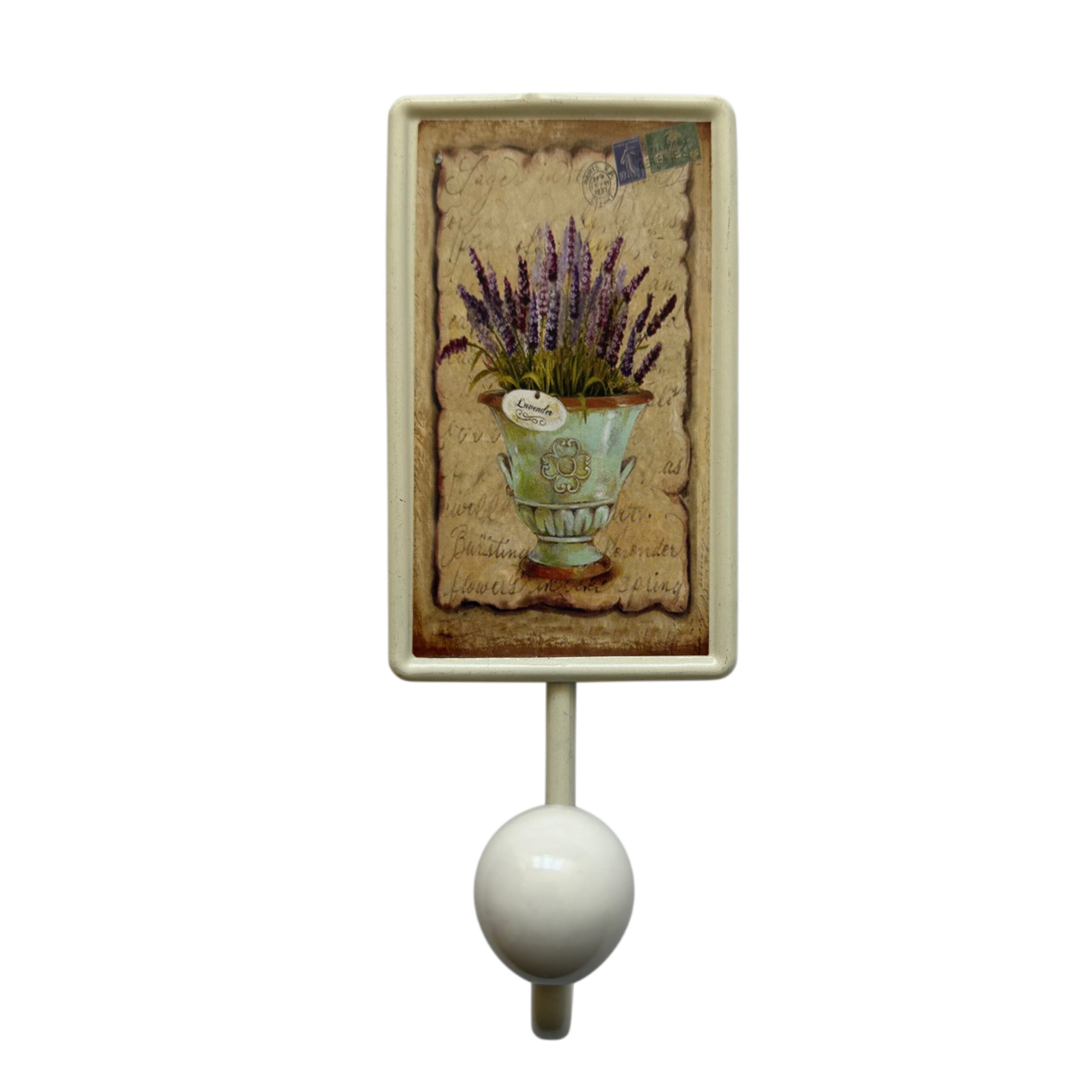 Perchero rectangular con diseño de lavanda
