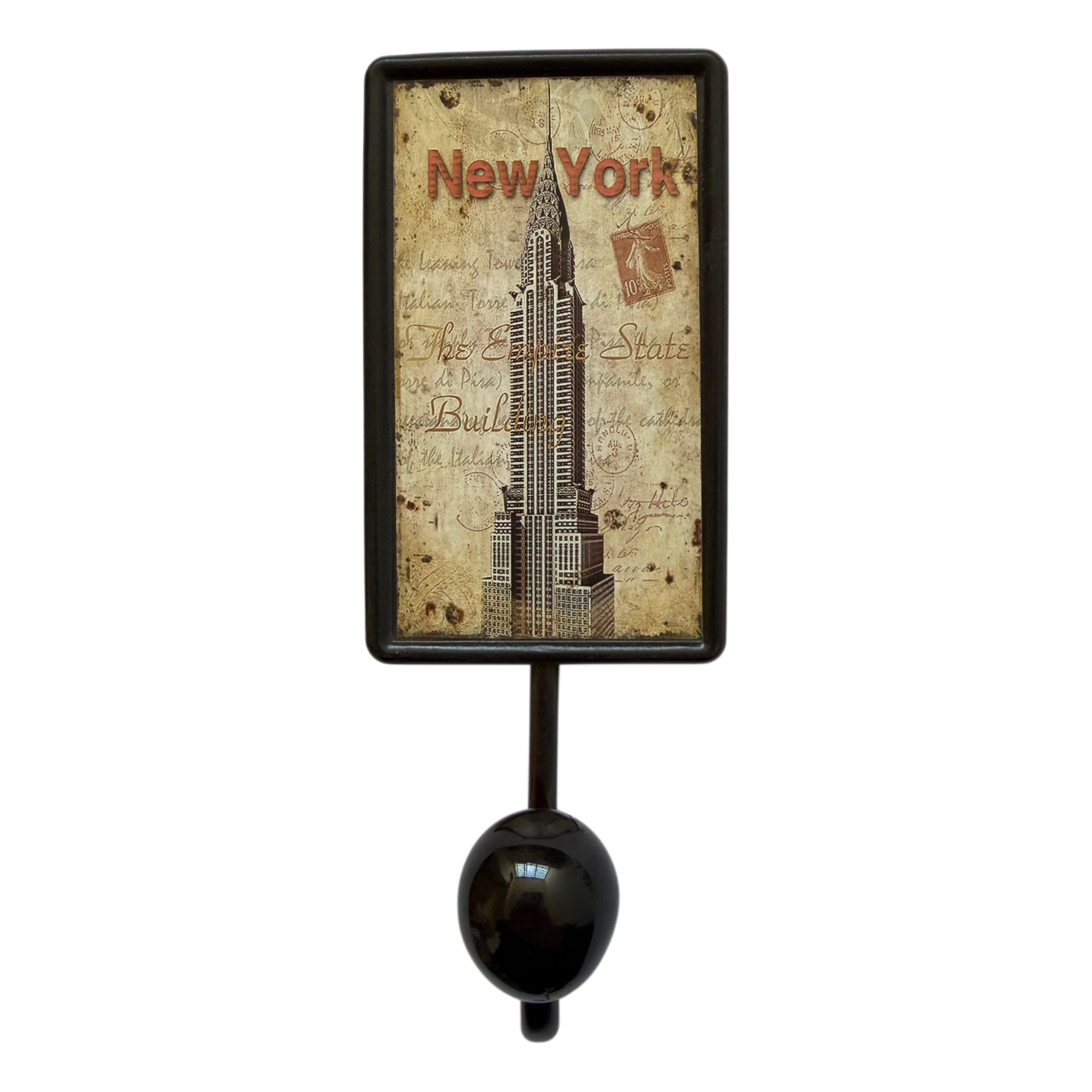 Perchero rectangular con diseño de New York