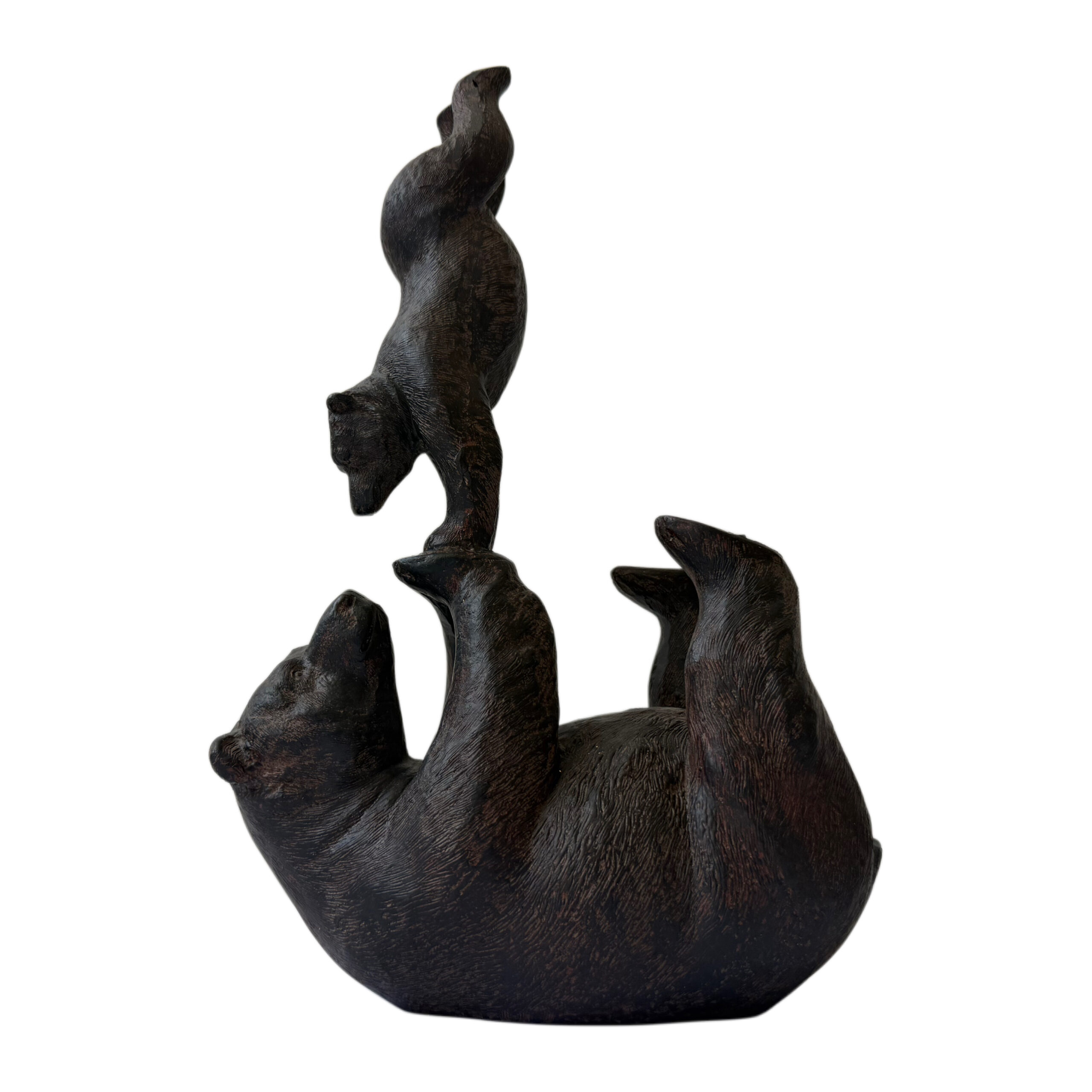 Figura de mamá e hijo oso jugando