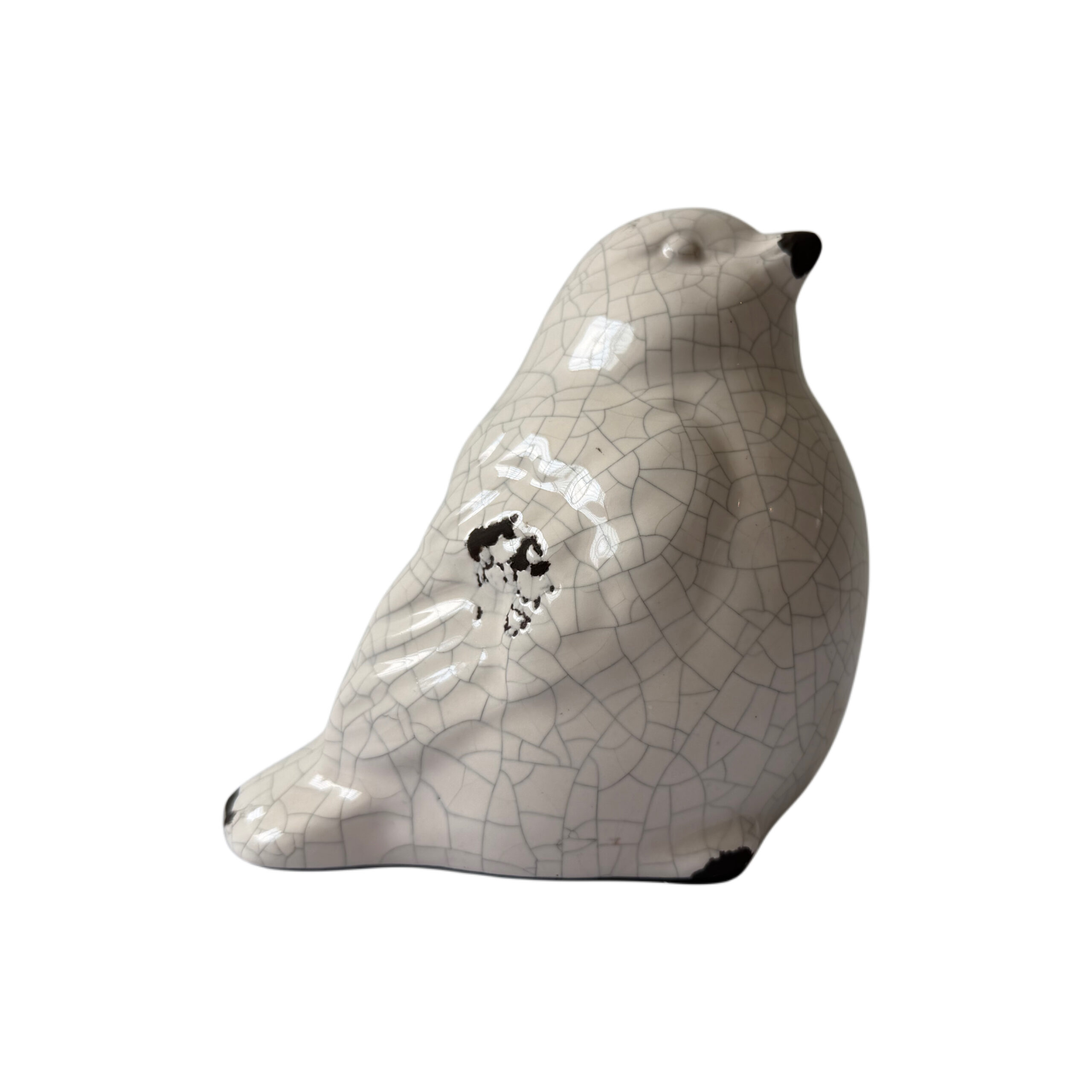 Pajarito blanco de cerámica