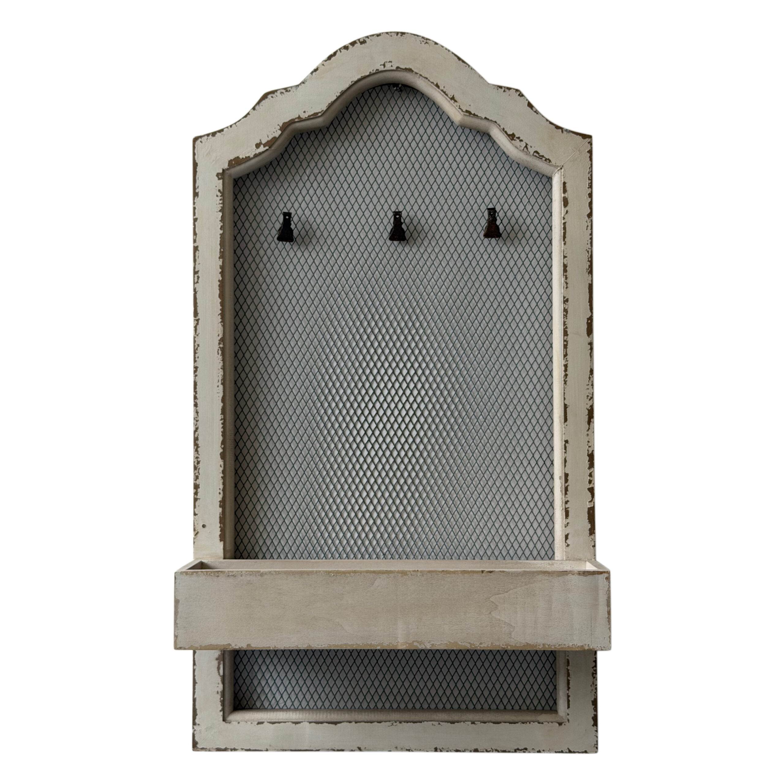 Estante de madera color blanco