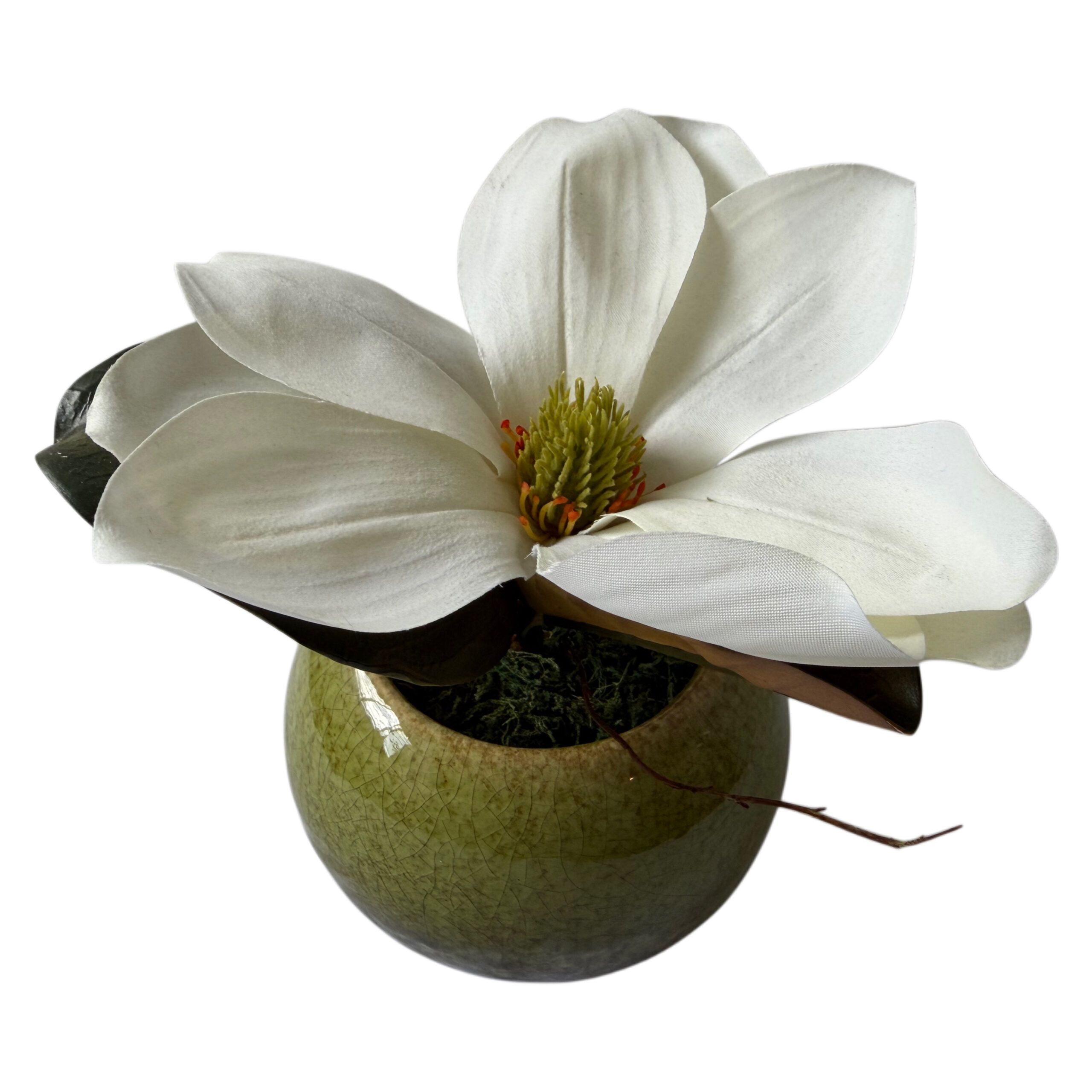 Magnolia artificial con base de cerámica