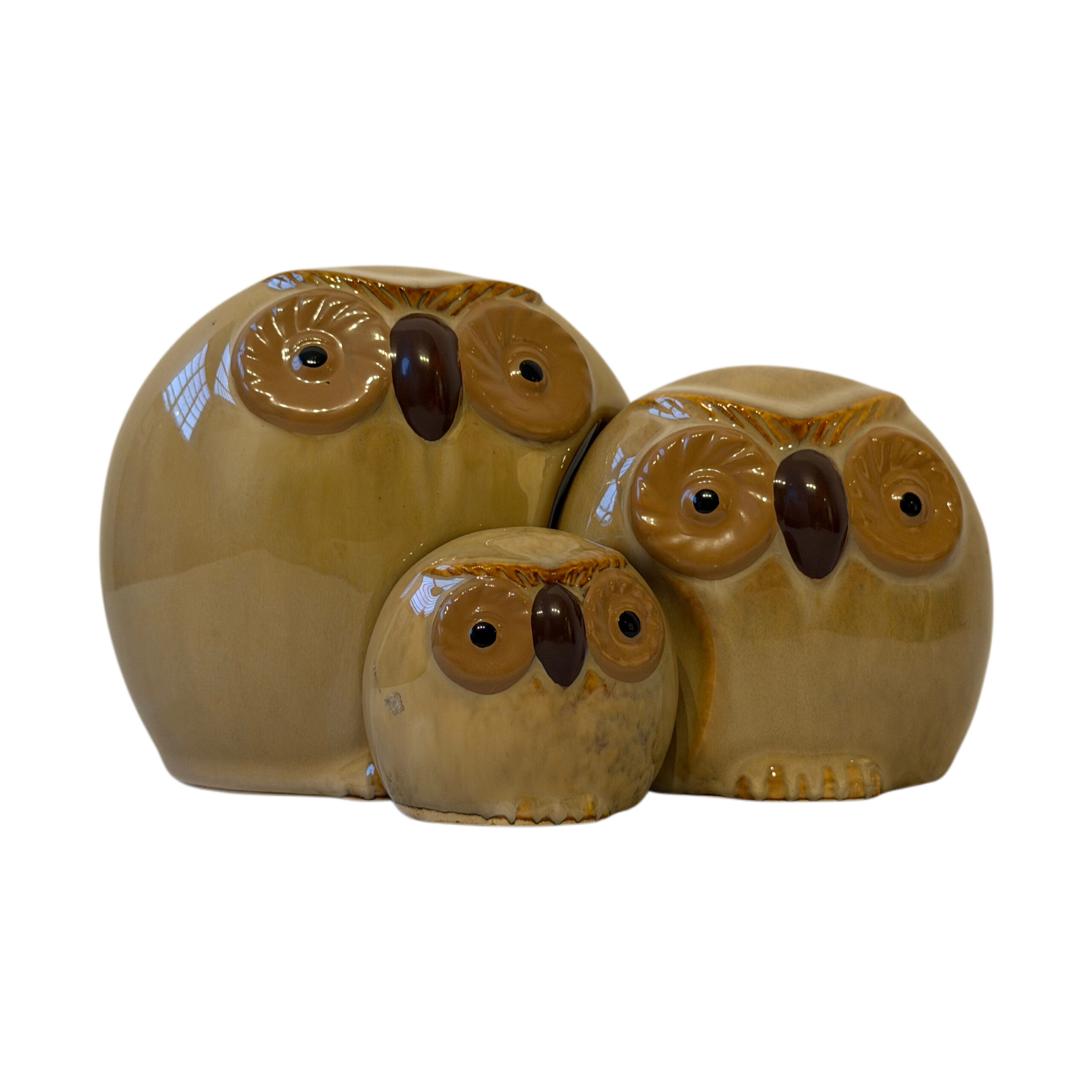 Juego de búhos de cerámica set/3