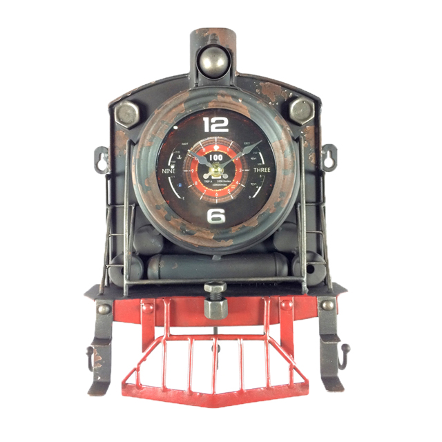 Reloj de pared con diseño de tren
