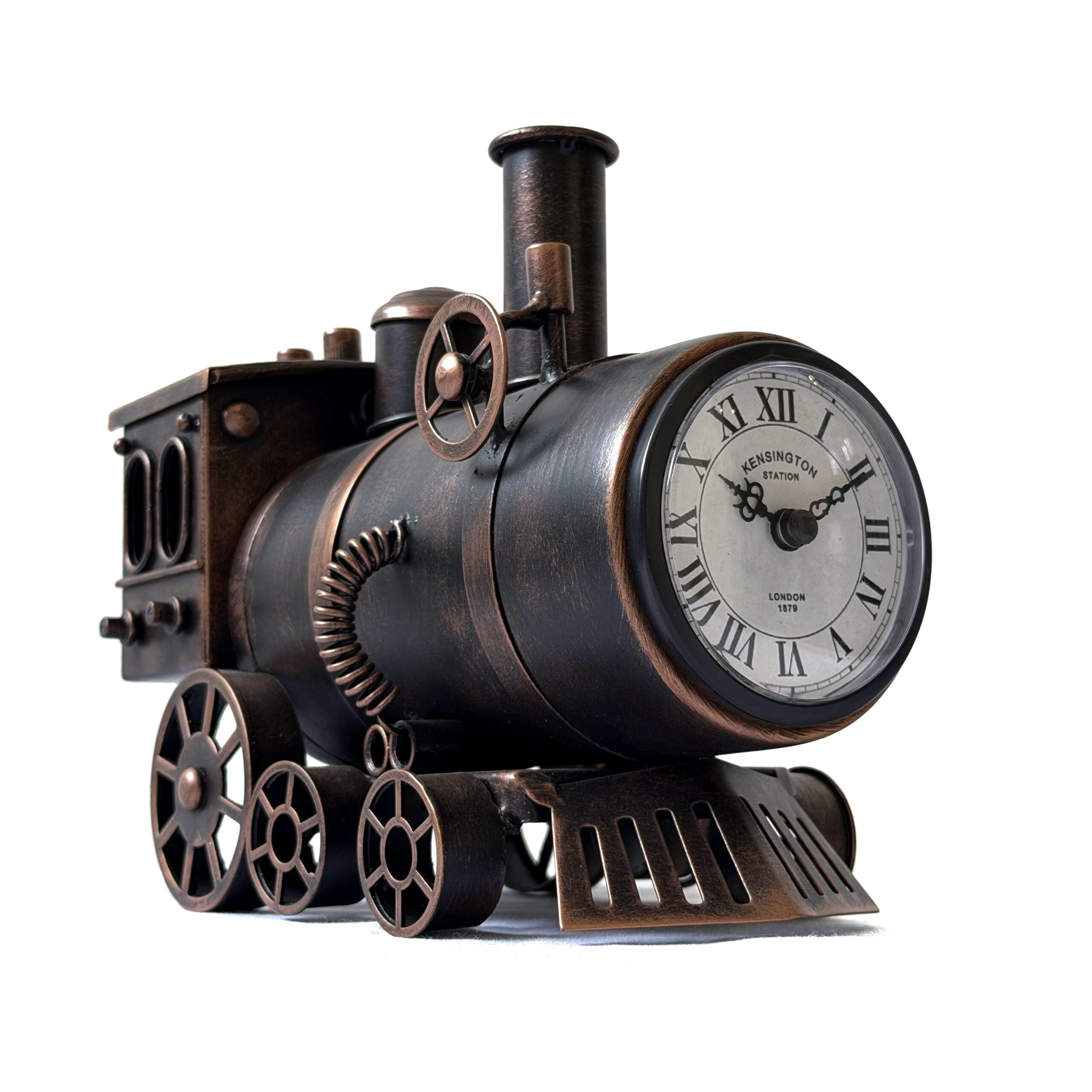 Reloj de locomotora color bronce