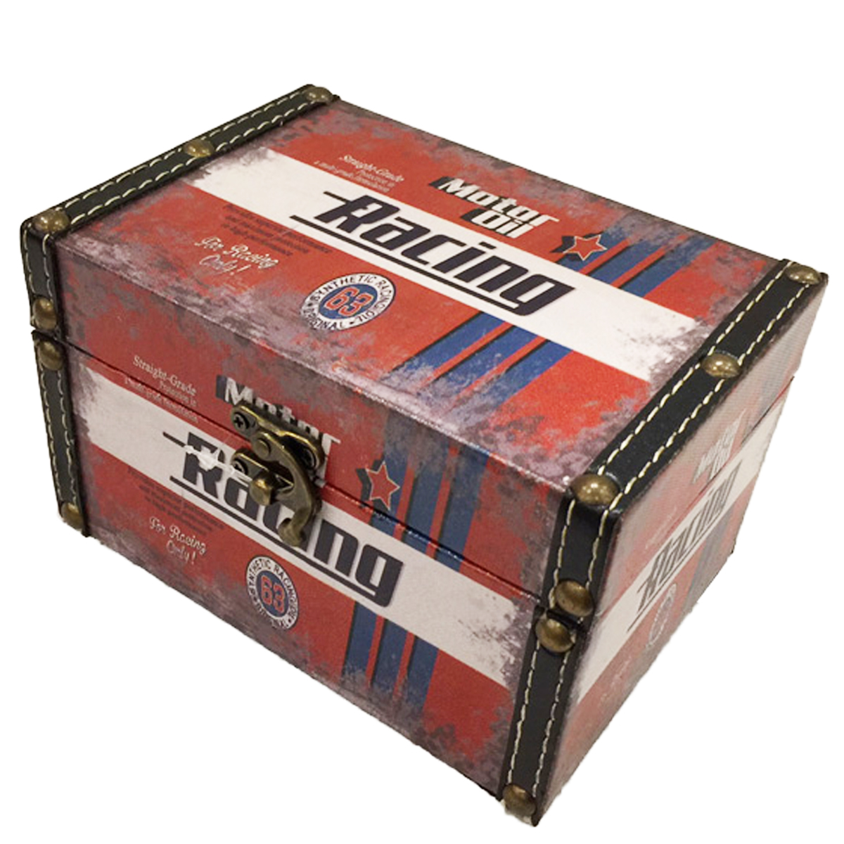 Caja decorativa con diseño de racing