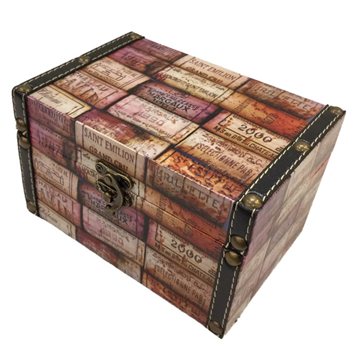 Caja decorativa con diseño de corchos