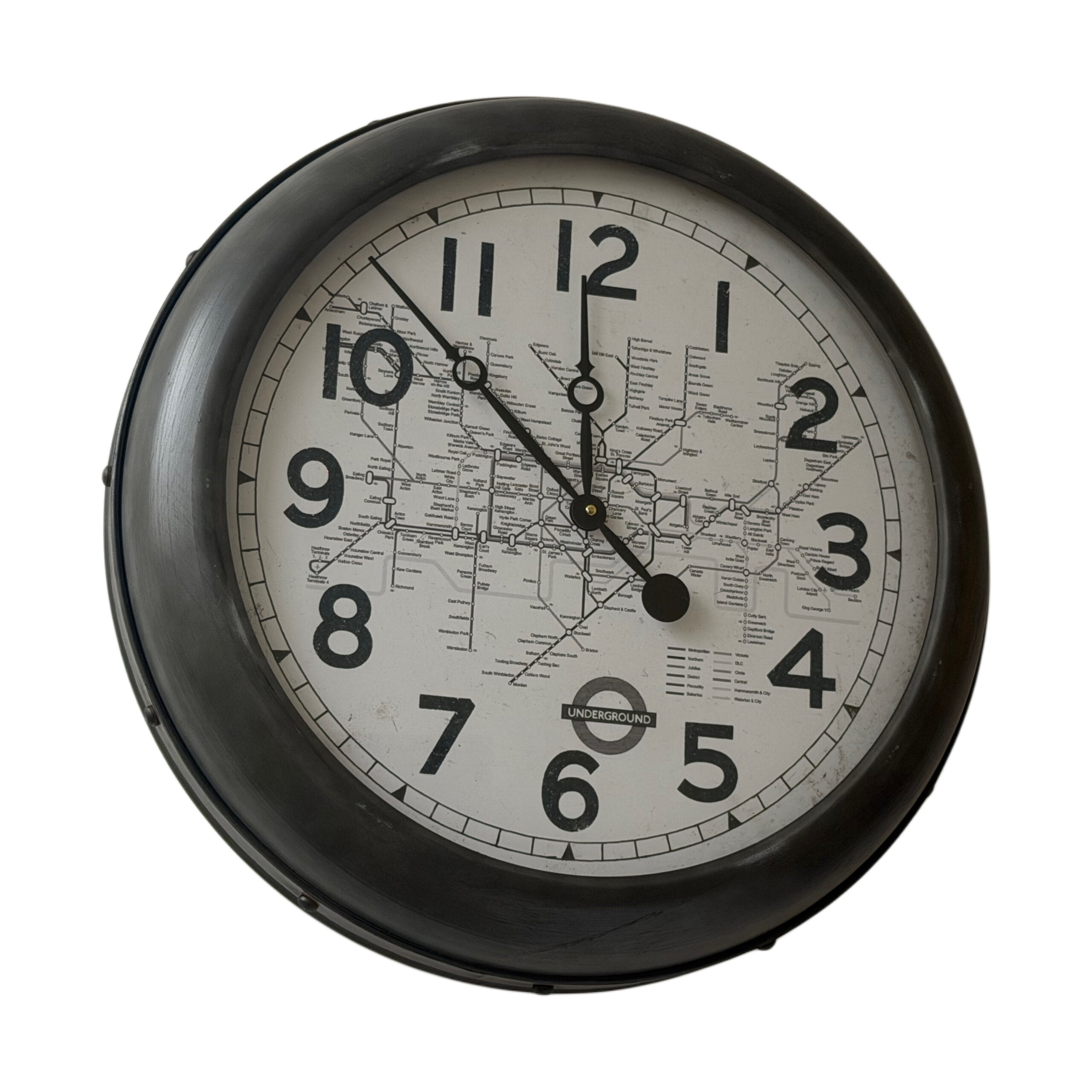 Reloj de pared línea del metro