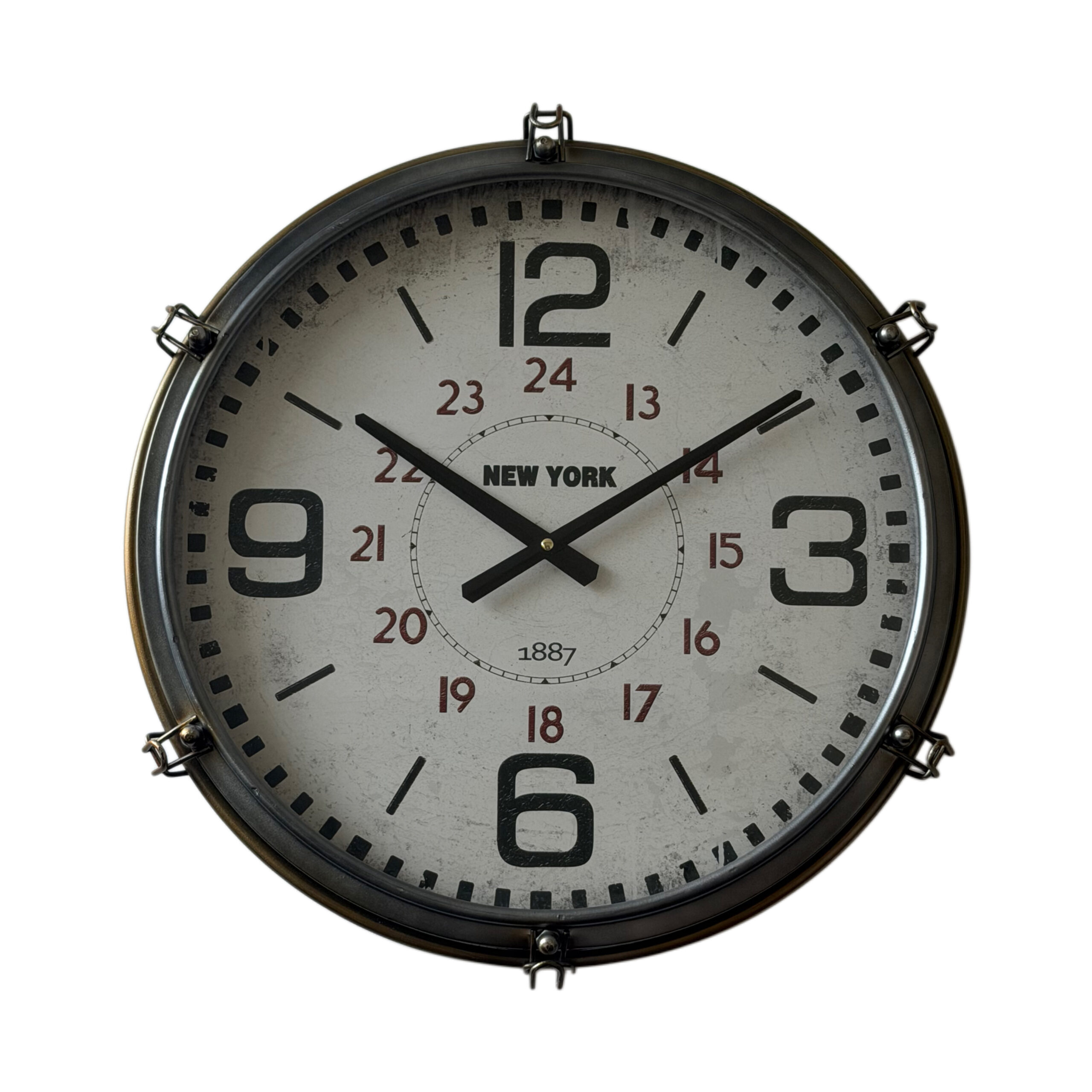 Reloj de pared de metal