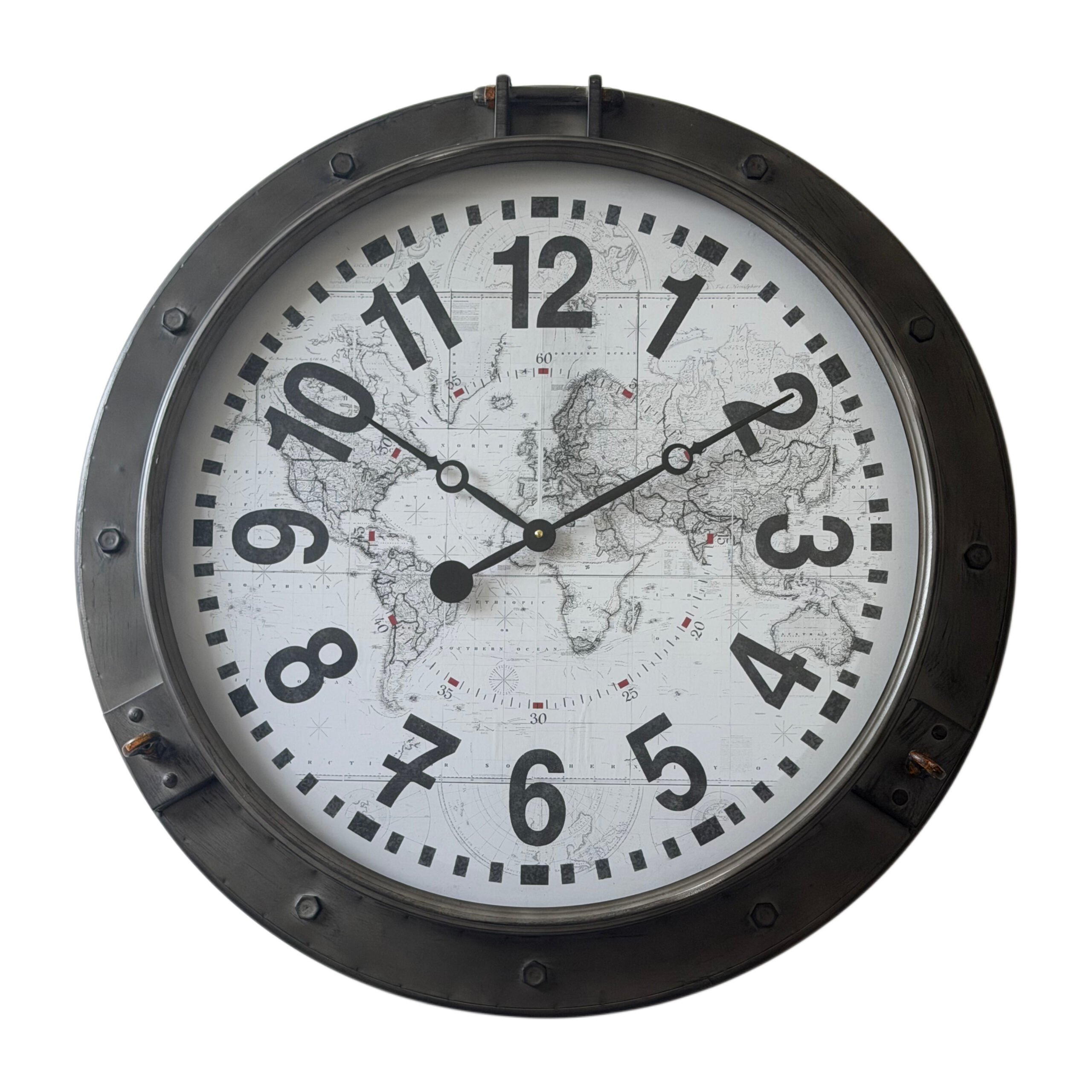 Reloj de pared mapa
