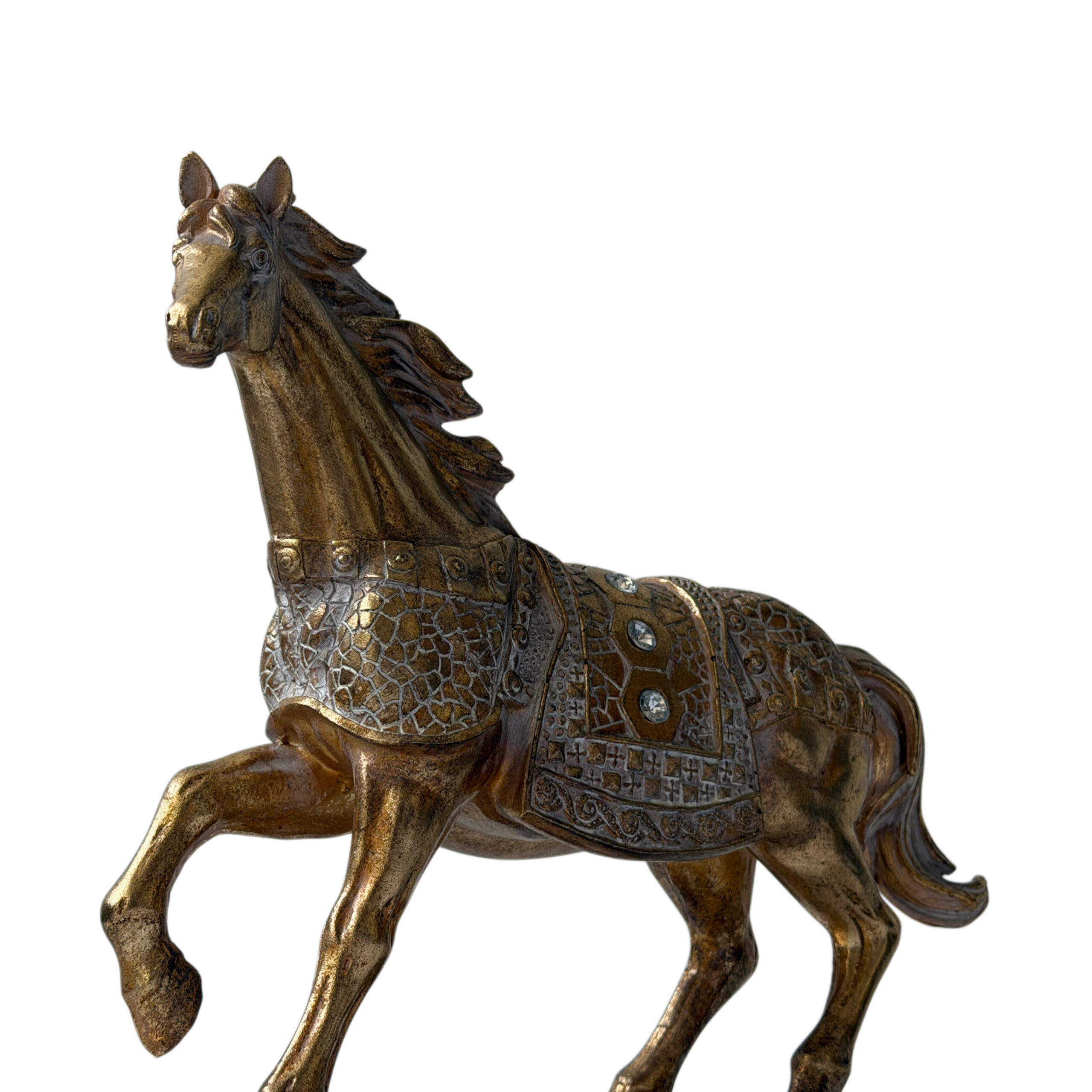 Figura decorativa de caballo con pedrería - Imagen 4