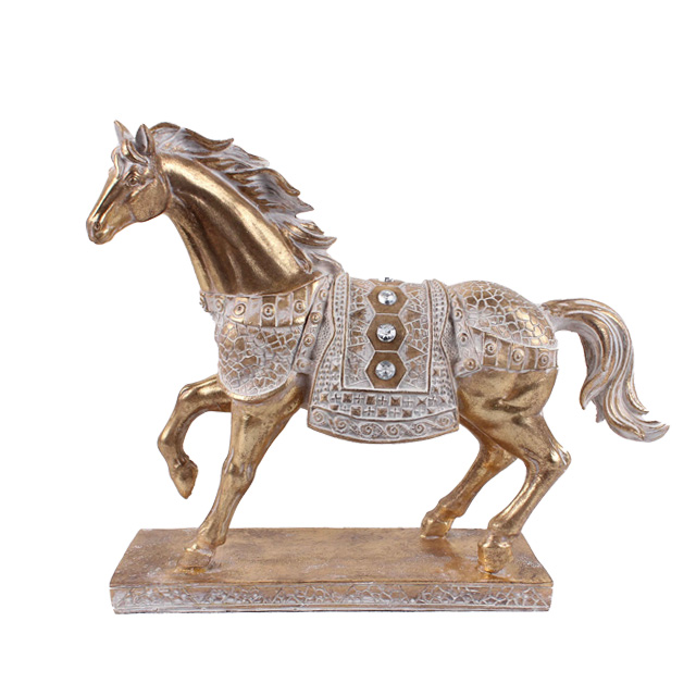Figura decorativa de caballo con pedrería
