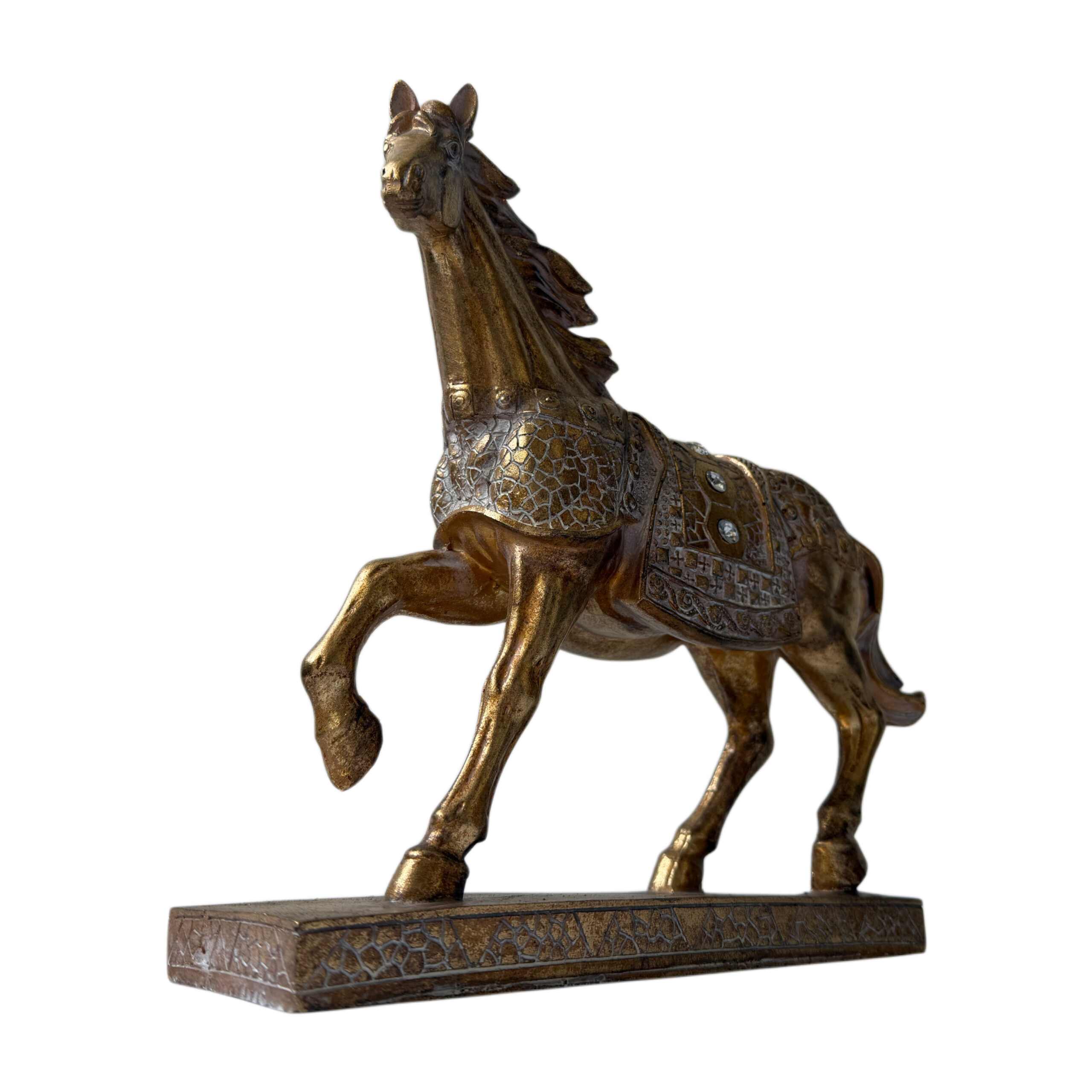 Figura decorativa de caballo con pedrería - Imagen 3