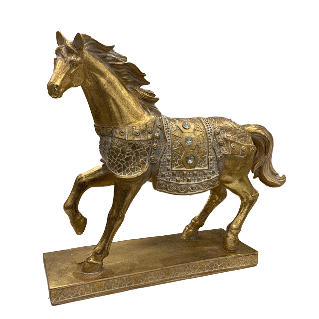 Figura decorativa de caballo con pedrería