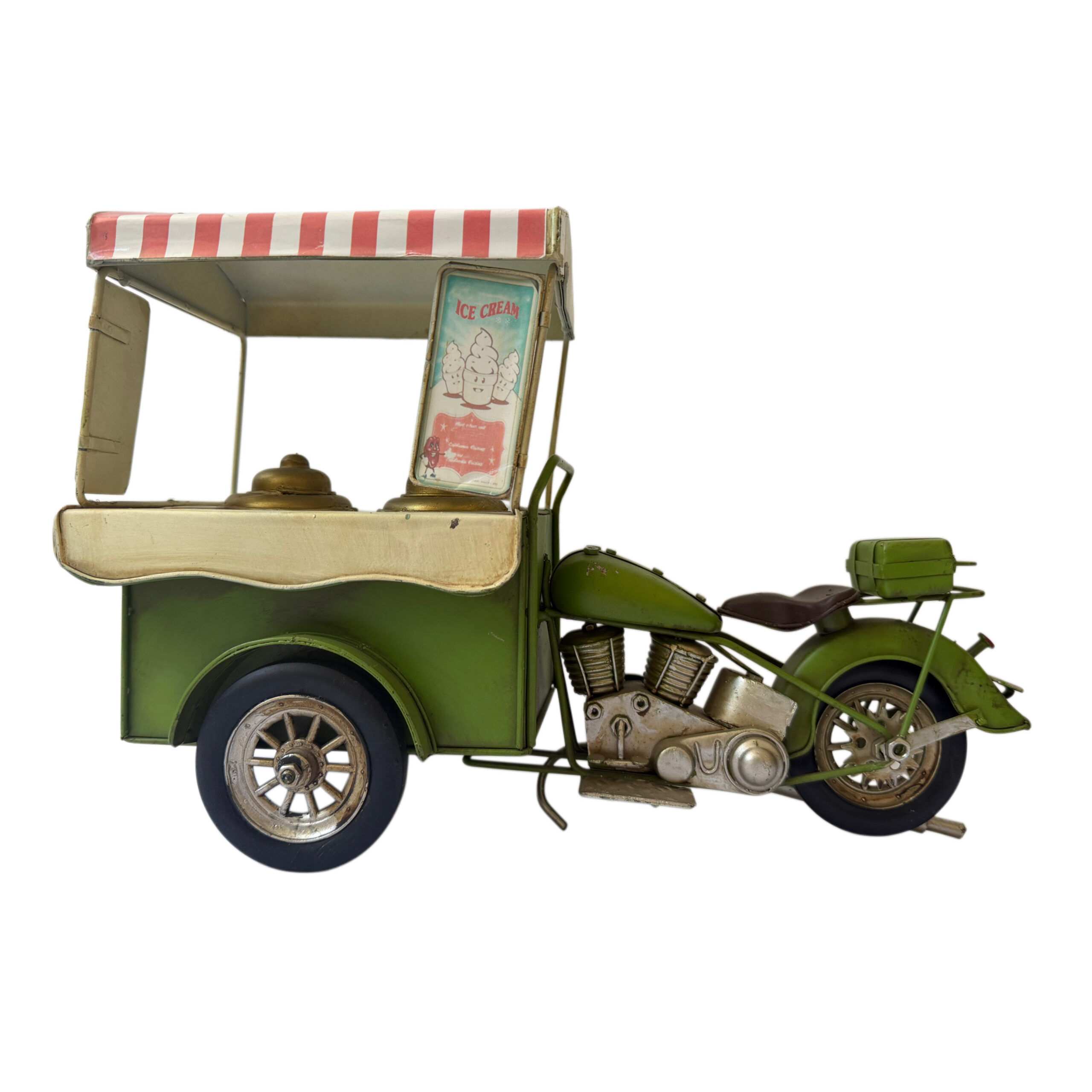 Carrito verde de helados