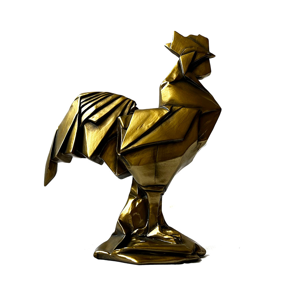 Figura de gallo geométrico