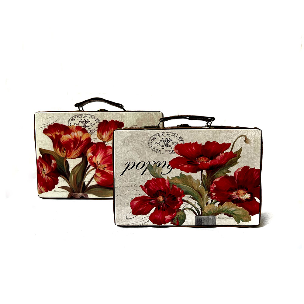 Juego de cajas decorativas con diseño de tulipan set/2