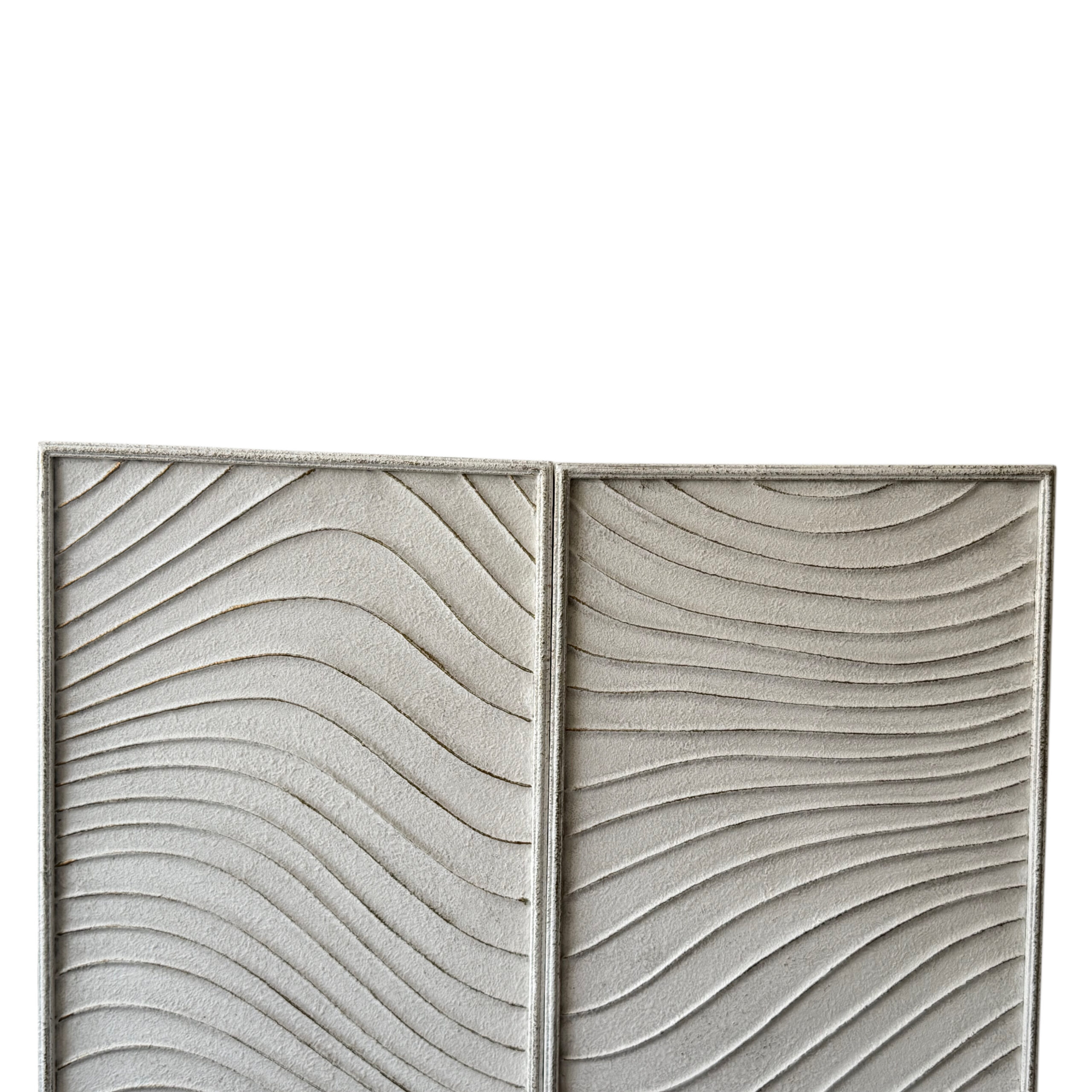 Cuadros decorativos de metal diseño minimalista color blanco set /2 - Imagen 3