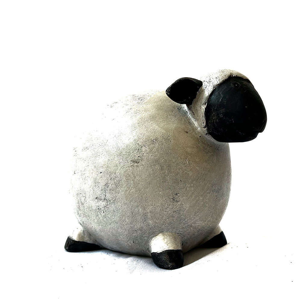 Figura de oveja color blanco