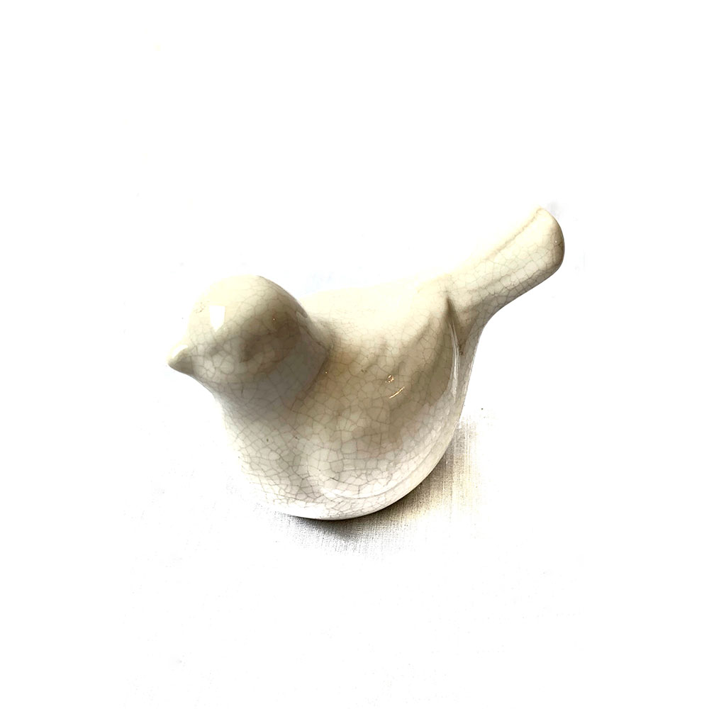 Figura de pajarito de cerámica