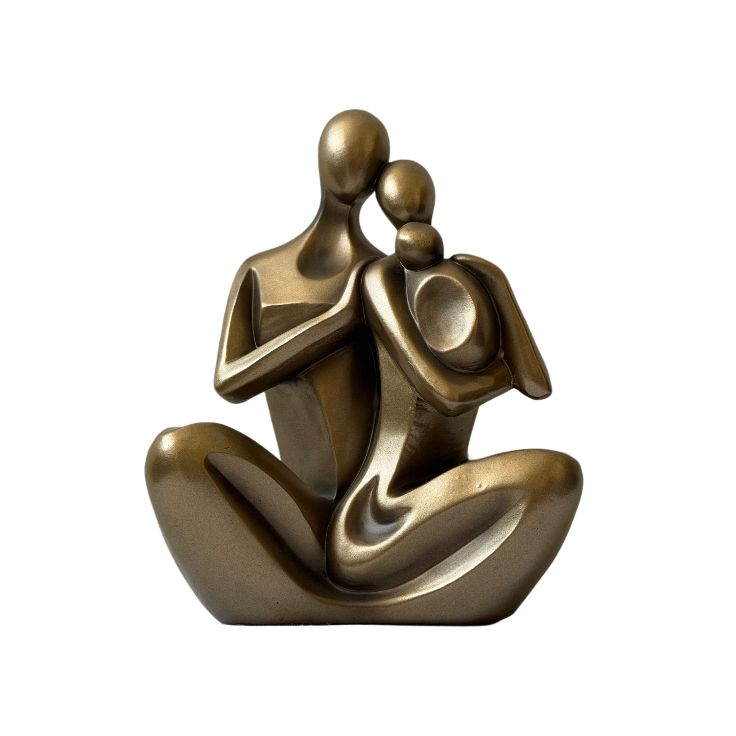 Figura decorativa abstracta familia abrazada
