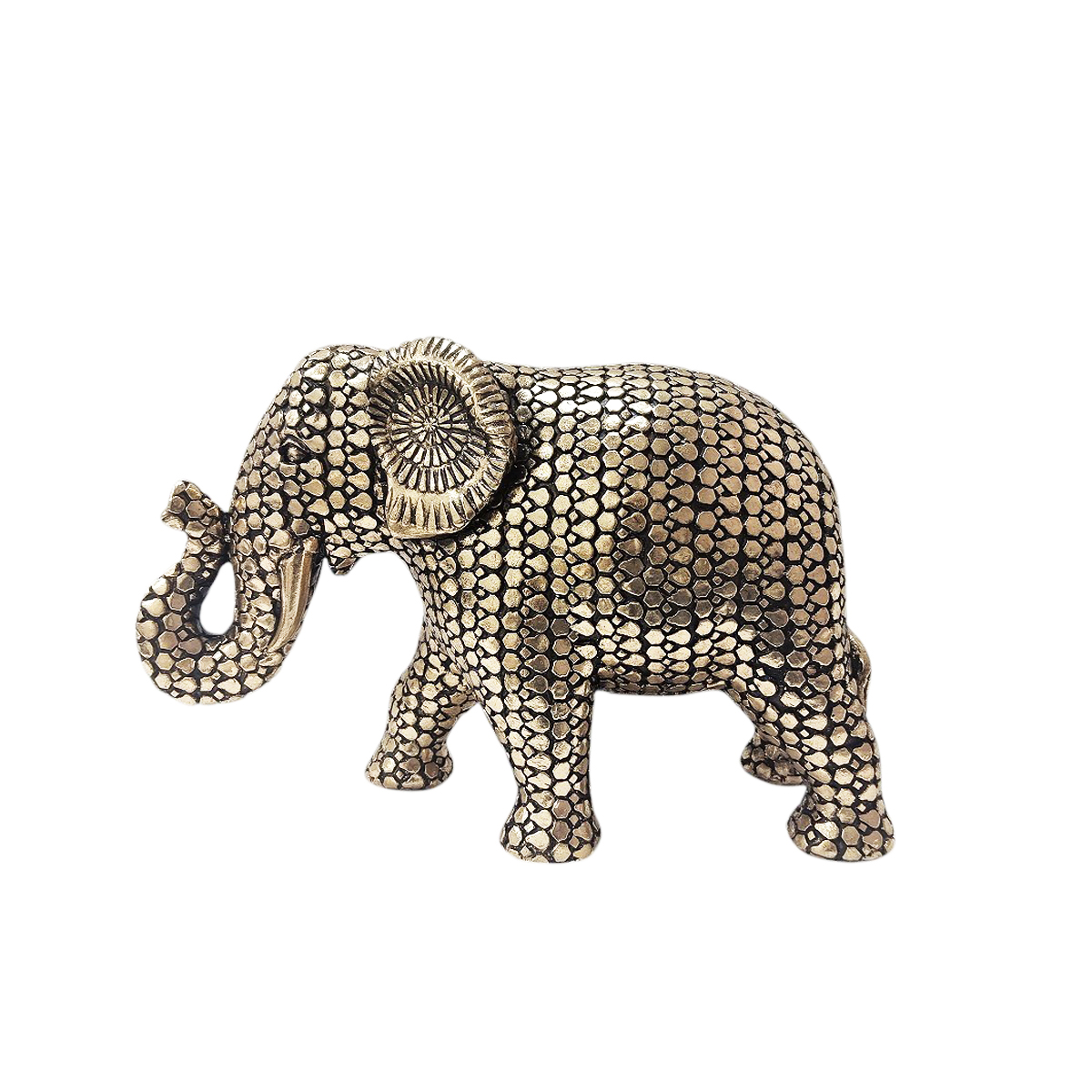 Elefante dorado tamaño mediano