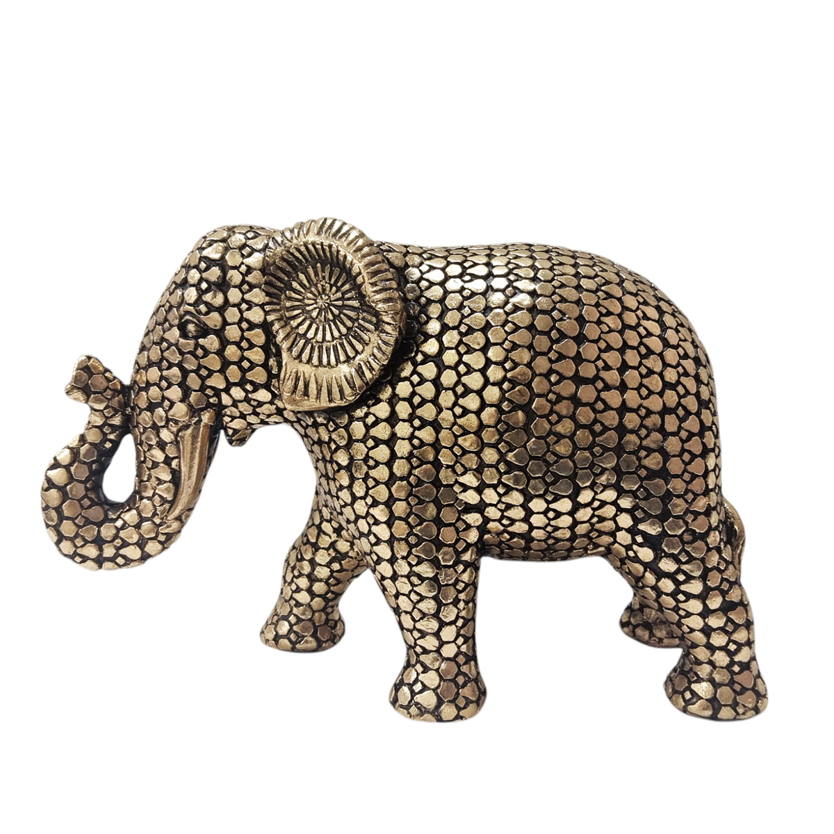 Elefante dorado tamaño grande