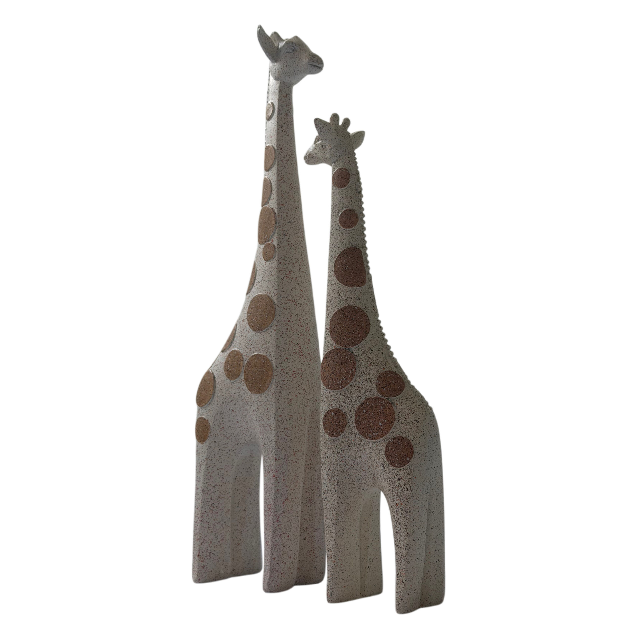 Figura decorativa jirafa diseño con círculos tamaño chico