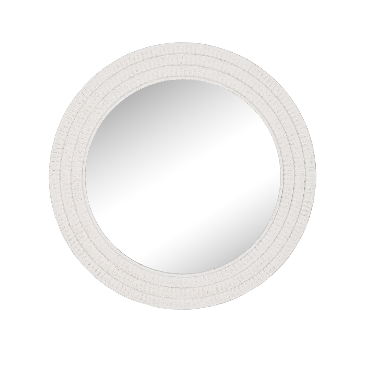 Espejo de pared redondo color blanco