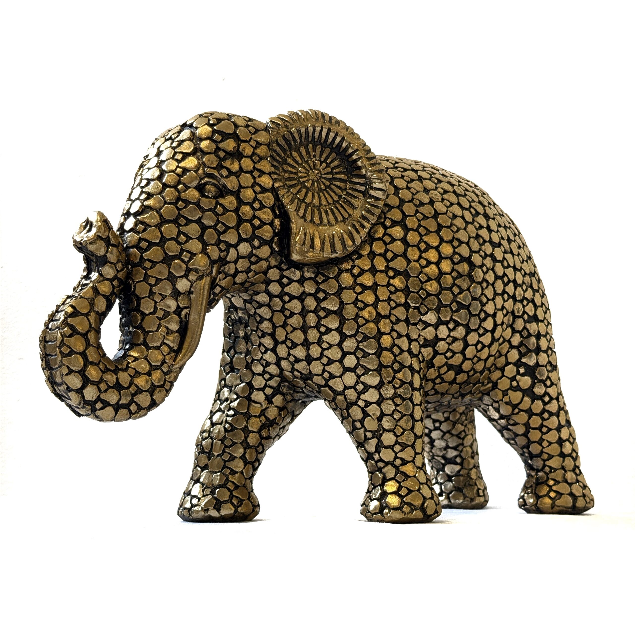 Elefante dorado tamaño grande