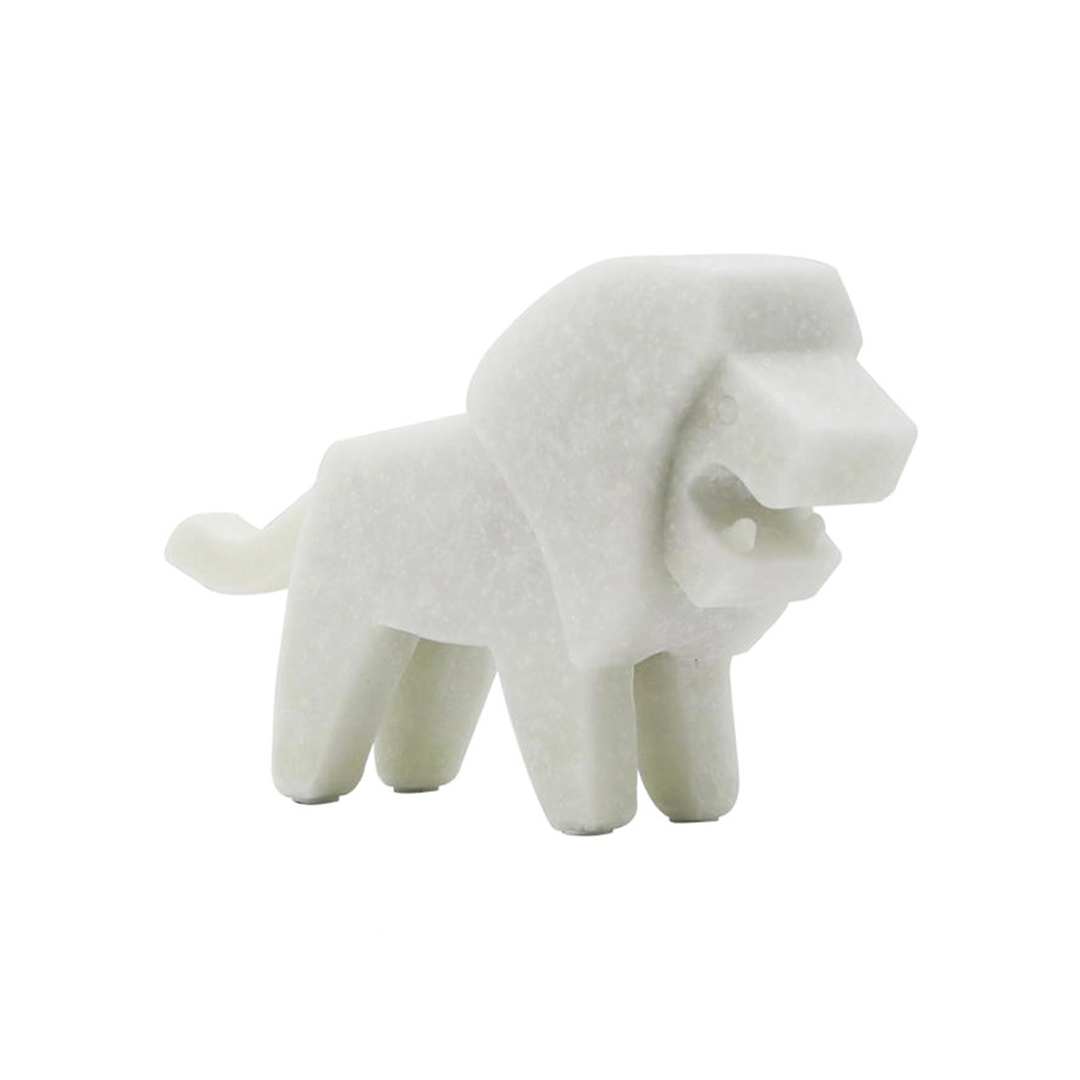 Figura decorativa león abstracto color cuarzo tamaño chico