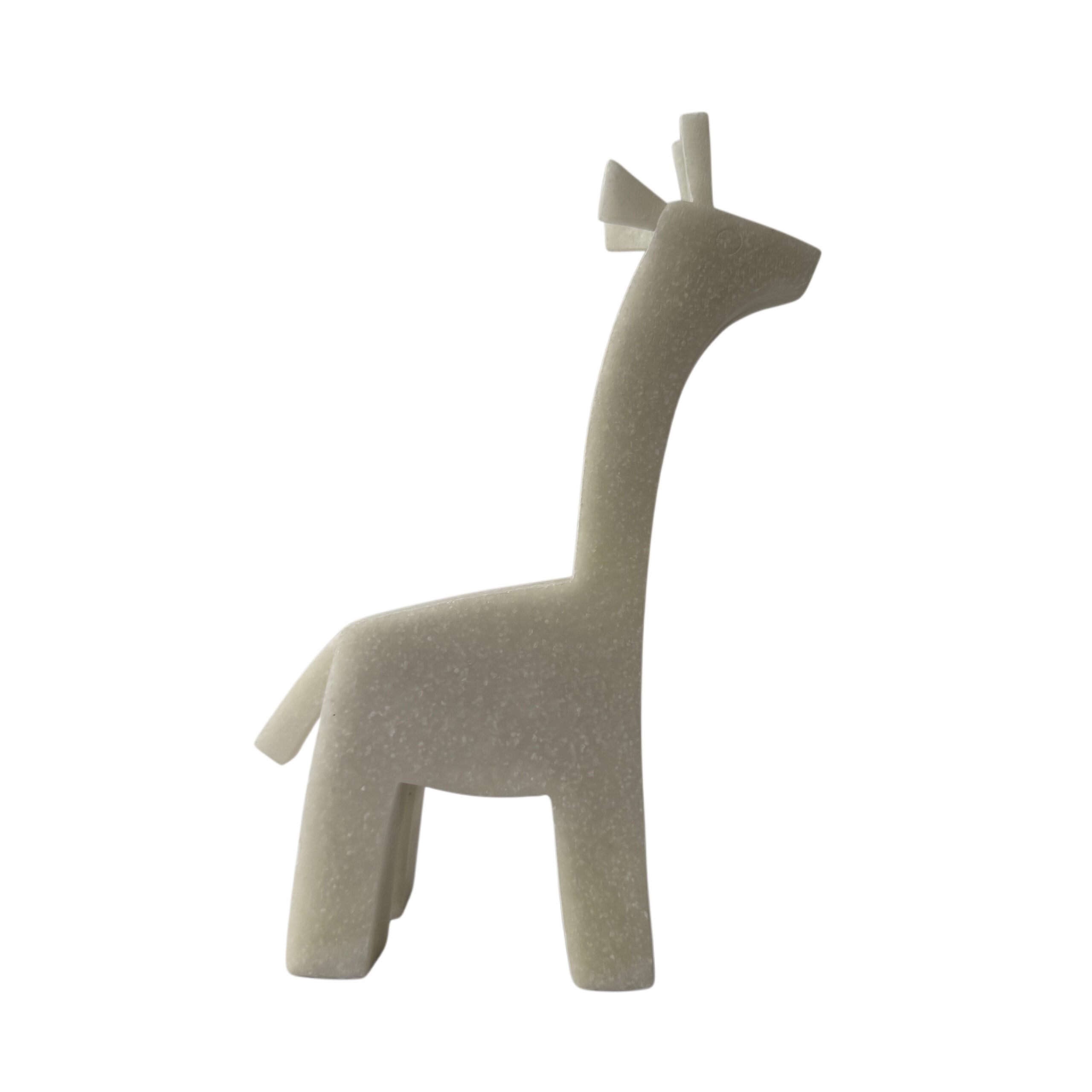 Figura decorativa jirafa abstracta color cuarzo