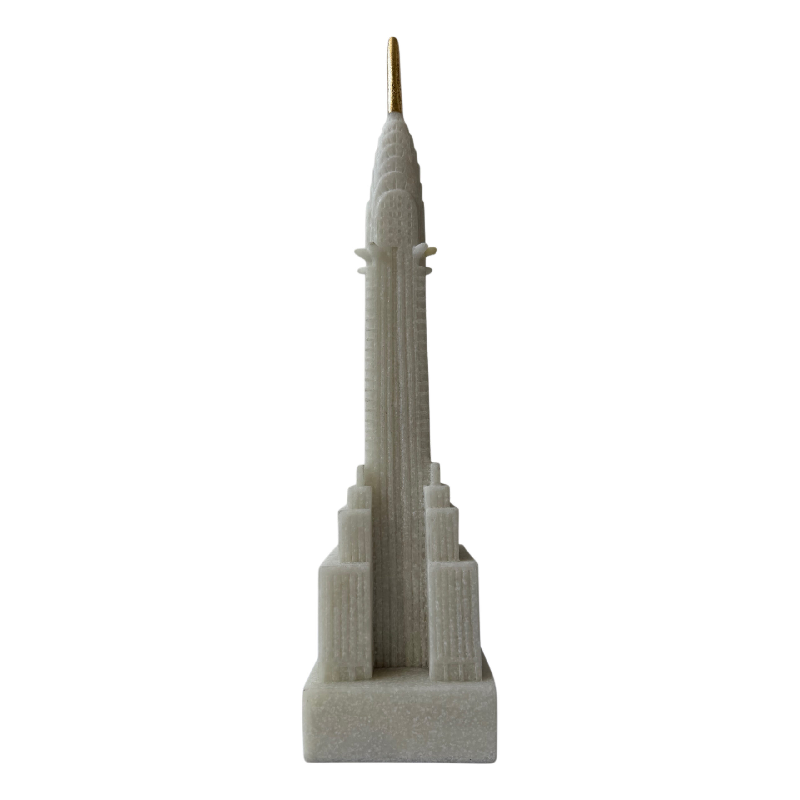 Figura decorativa Edificio Chrysler color cuarzo tamaño mediano