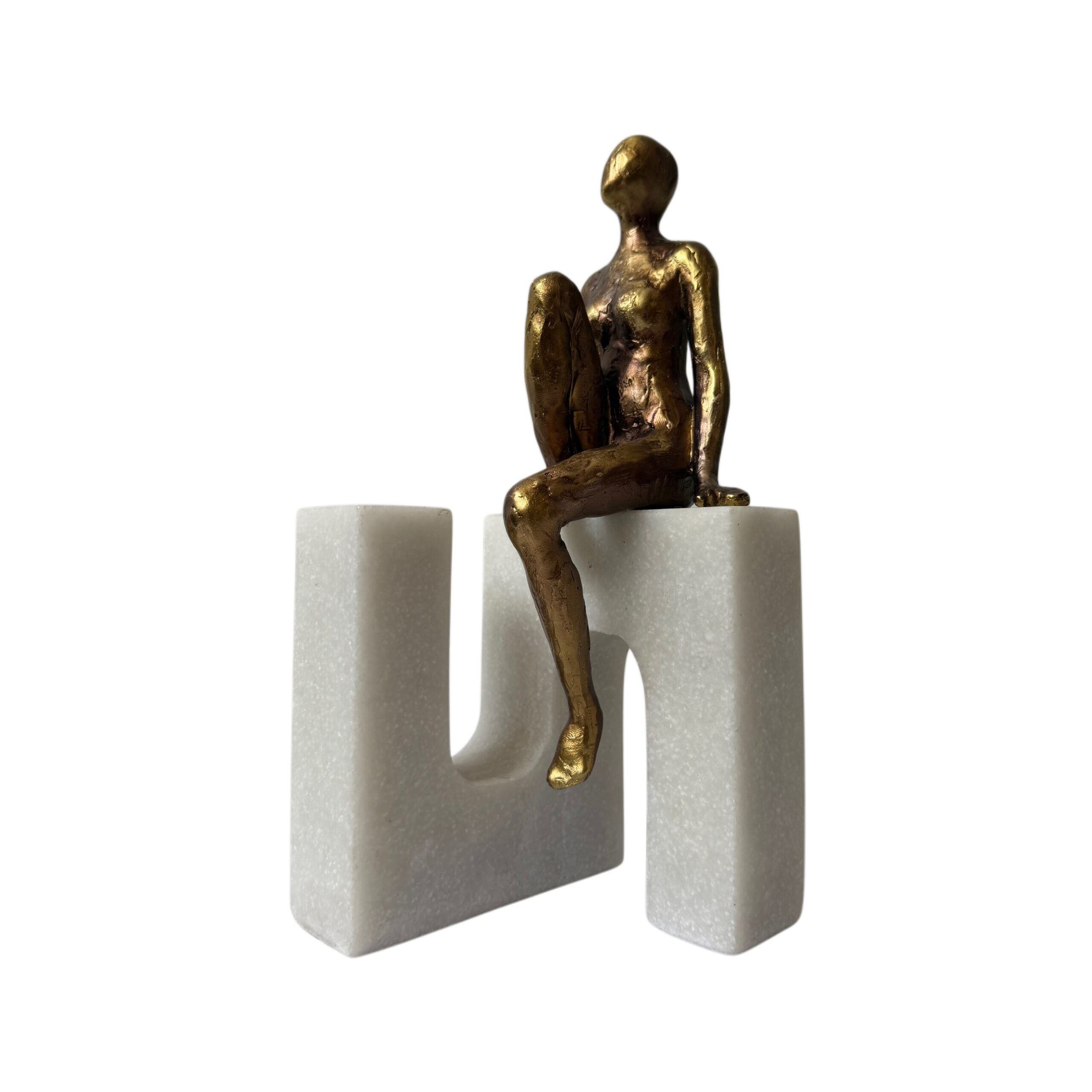Figura decorativa mujer sentada en cuarzo