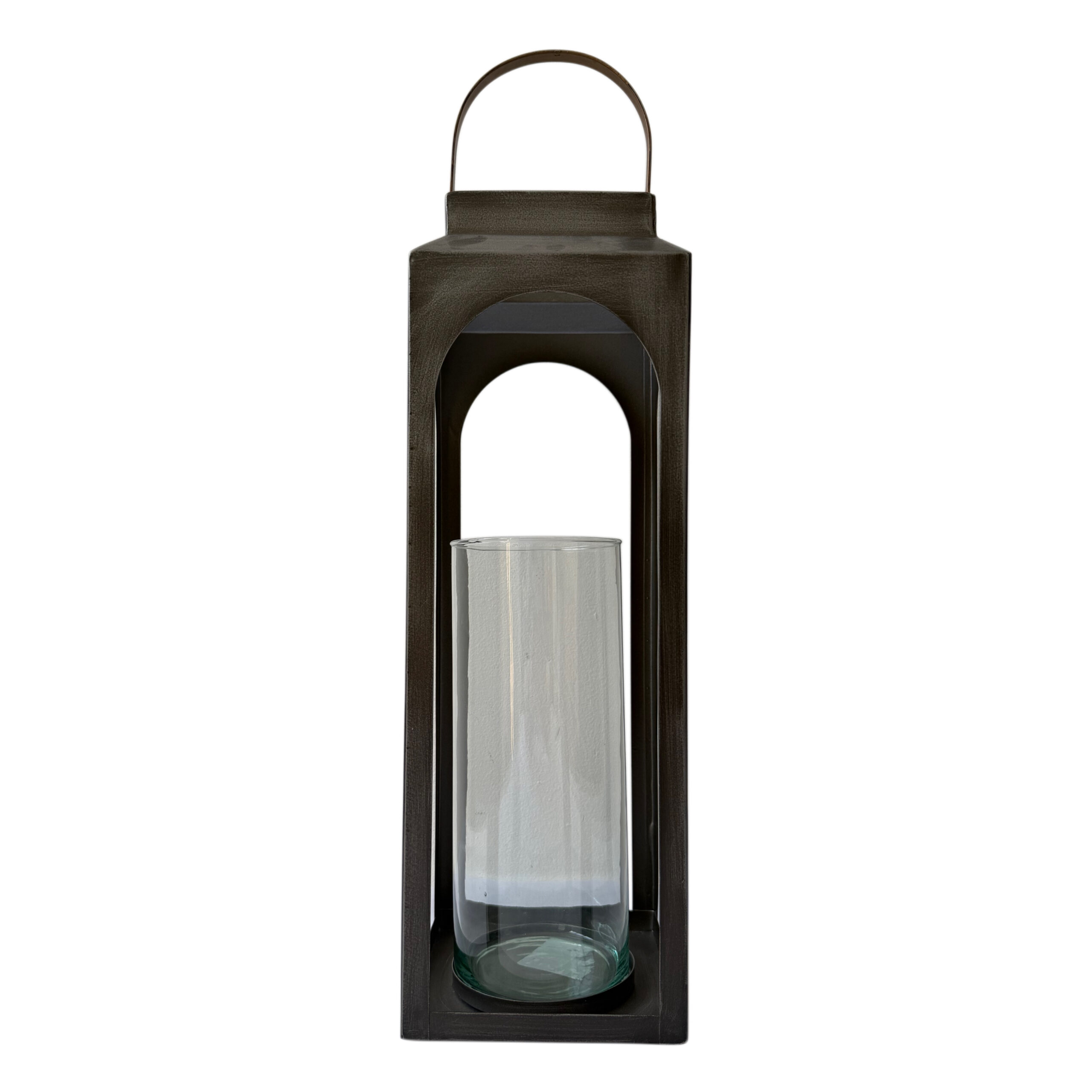 Candelabro de metal color negro mate tamaño grande